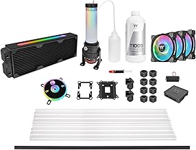 Thermaltake Pacific CL360 Max D5c Res/Pump 16.8 Million Color RGB (Alexa, Razer Chroma) Software Enabled Copper Radiator PETG Hard Tube Water Cooling Kit CL-W259-CU00SW-A