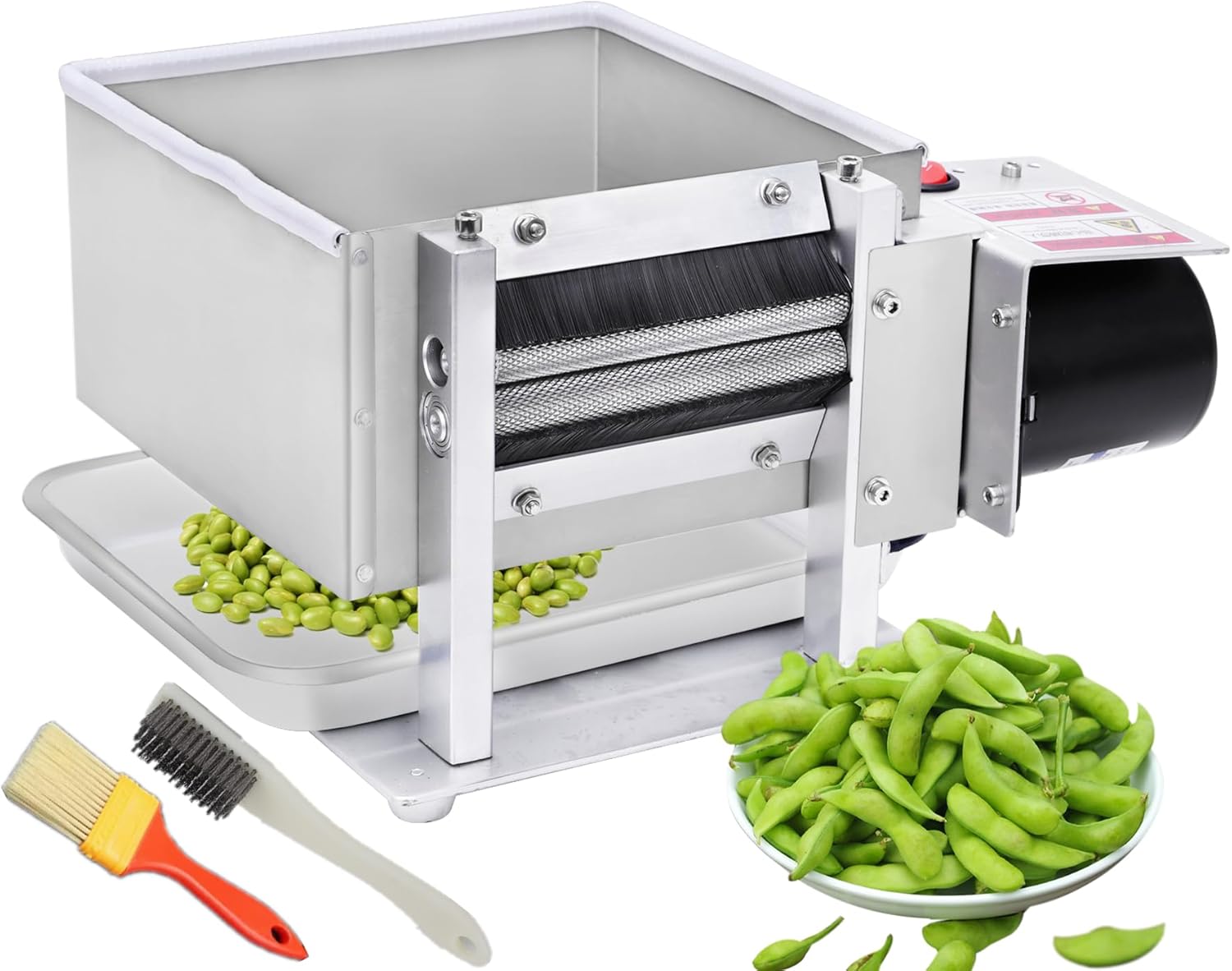 Electric Pea Sheller Machine 110V Semi-automatic Pea Bean Sheller Machine Commercial Bean Pea Peeler Home Peeling Pea Bean Machine
