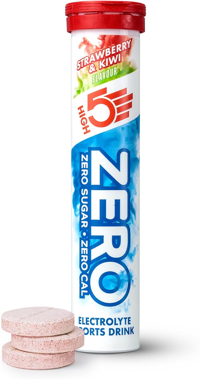 HIGH5 ZERO Electrolyte Tablet - Hydration Tablets Enhanced with Vitamin C - 0 Calories & Sugar Free - Boost Hydration, Performance & Wellness - Strawberry & Kiwi, 20 Tablets (20x, Pack of 1)