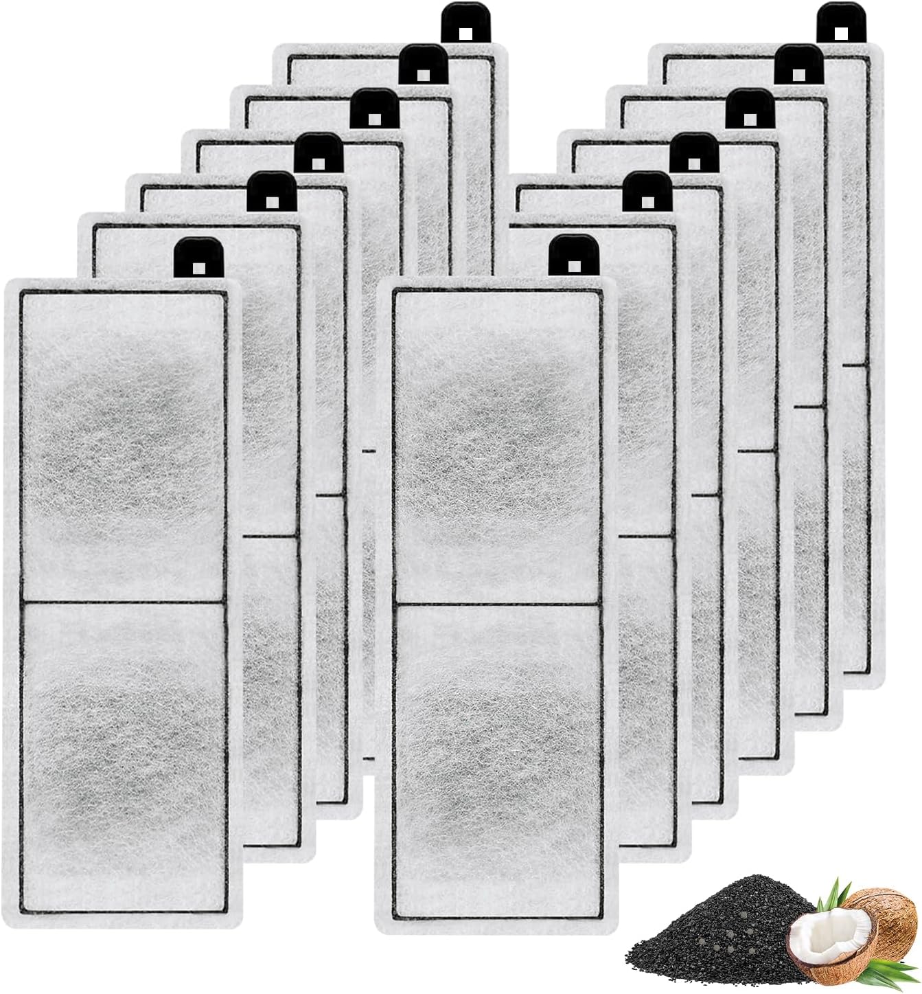 12 Pack RF-L Large Retreat Filter Cartridges Compatible with Aquarium,Remplacement Aquarium Carbon Cartridge