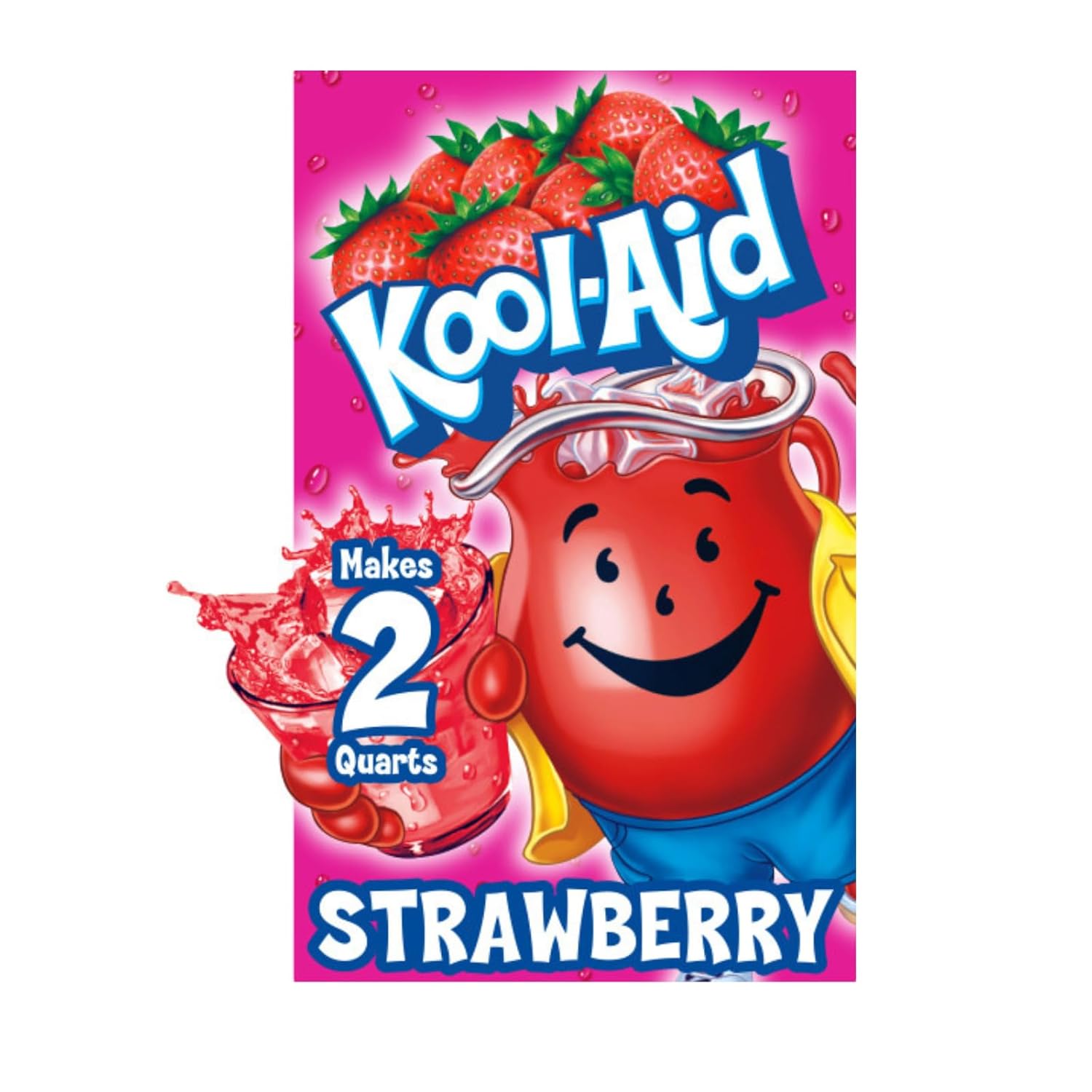 Kool-Aid Unsweetened Strawberry Artificially Flavored Powdered Soft Drink Mix, 0.14 oz Packet (Pack of 15)