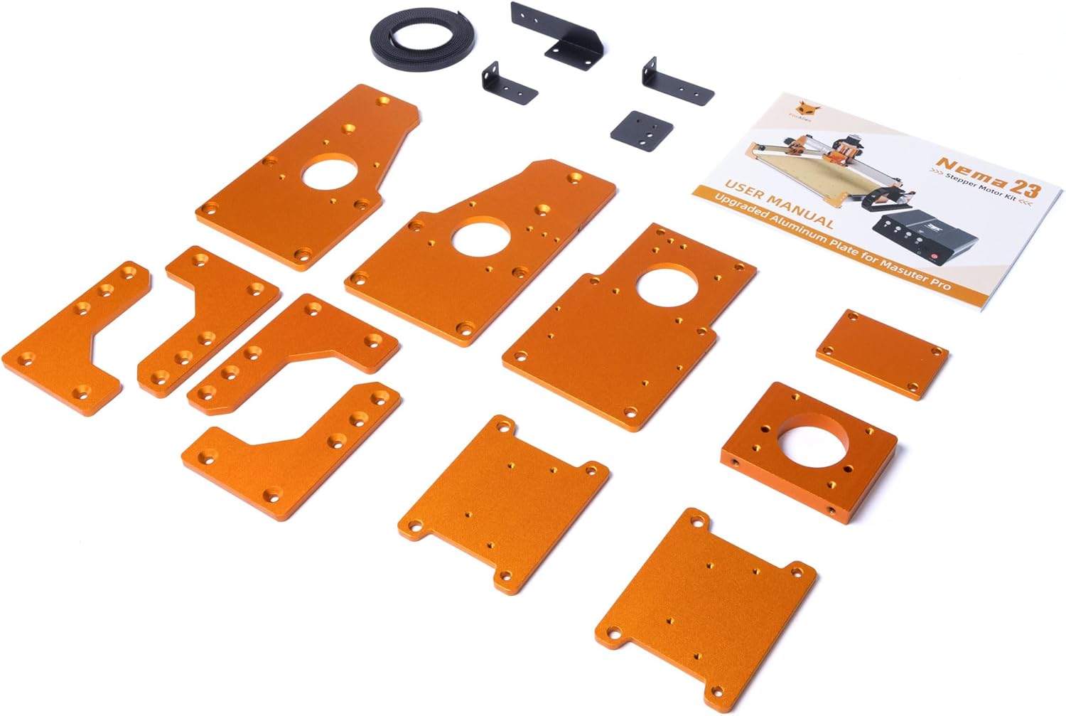 FoxAlien Upgarde Aluminum Plate Kit for Masuter Pro CNC Router NEMA 23 Stepper Motor