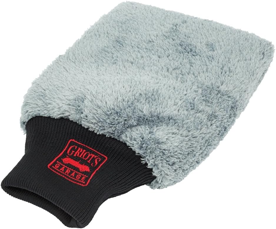 Griot's Garage Microfiber Car Wash Mitt Glove, Cleaning Pad for Interior and Exterior, Auto Detailing Supplies, Small, 8" x 9", 10260