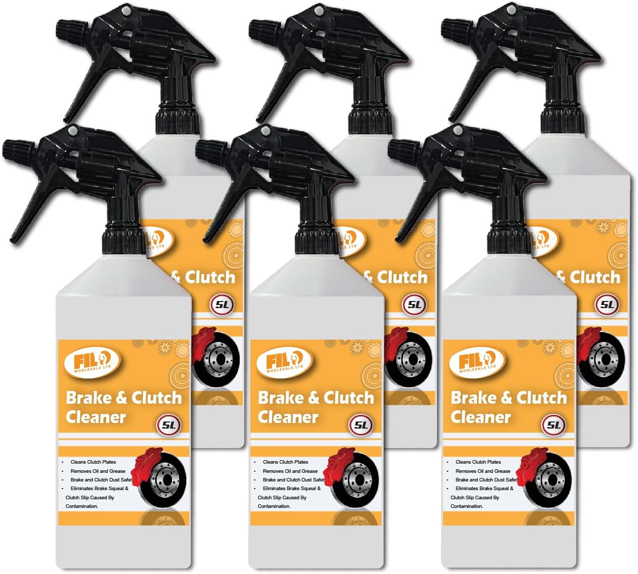 Filo Brake and Clutch Cleaner 6L – Dust, Grease, and Oil Remover! Powerful Cleaning, Precision Degreasing, and Rust Removal for Peak Automotive Performance.
