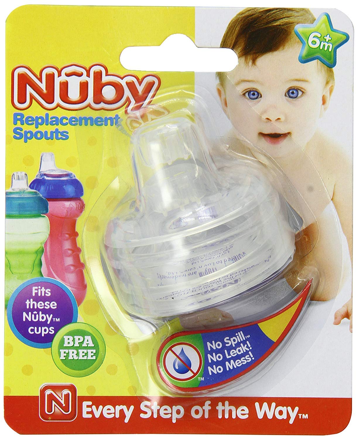 Nuby 2-Pack Replacement Silicone Spouts for Select Cups