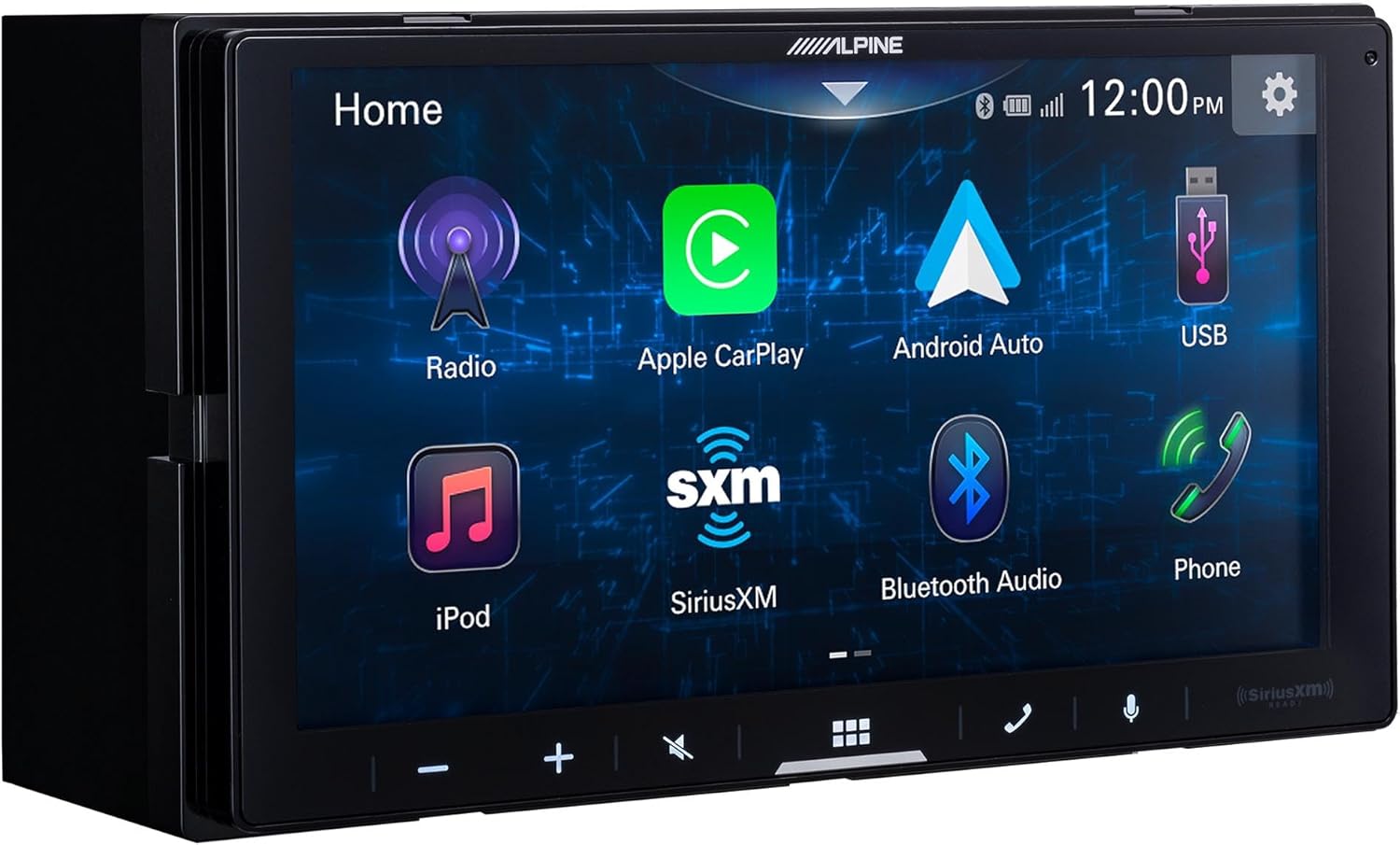 Alpine iLX-W670-S Digital Multimedia Receiver with CarPlay and Android Auto Compatibility and SWC Adapter