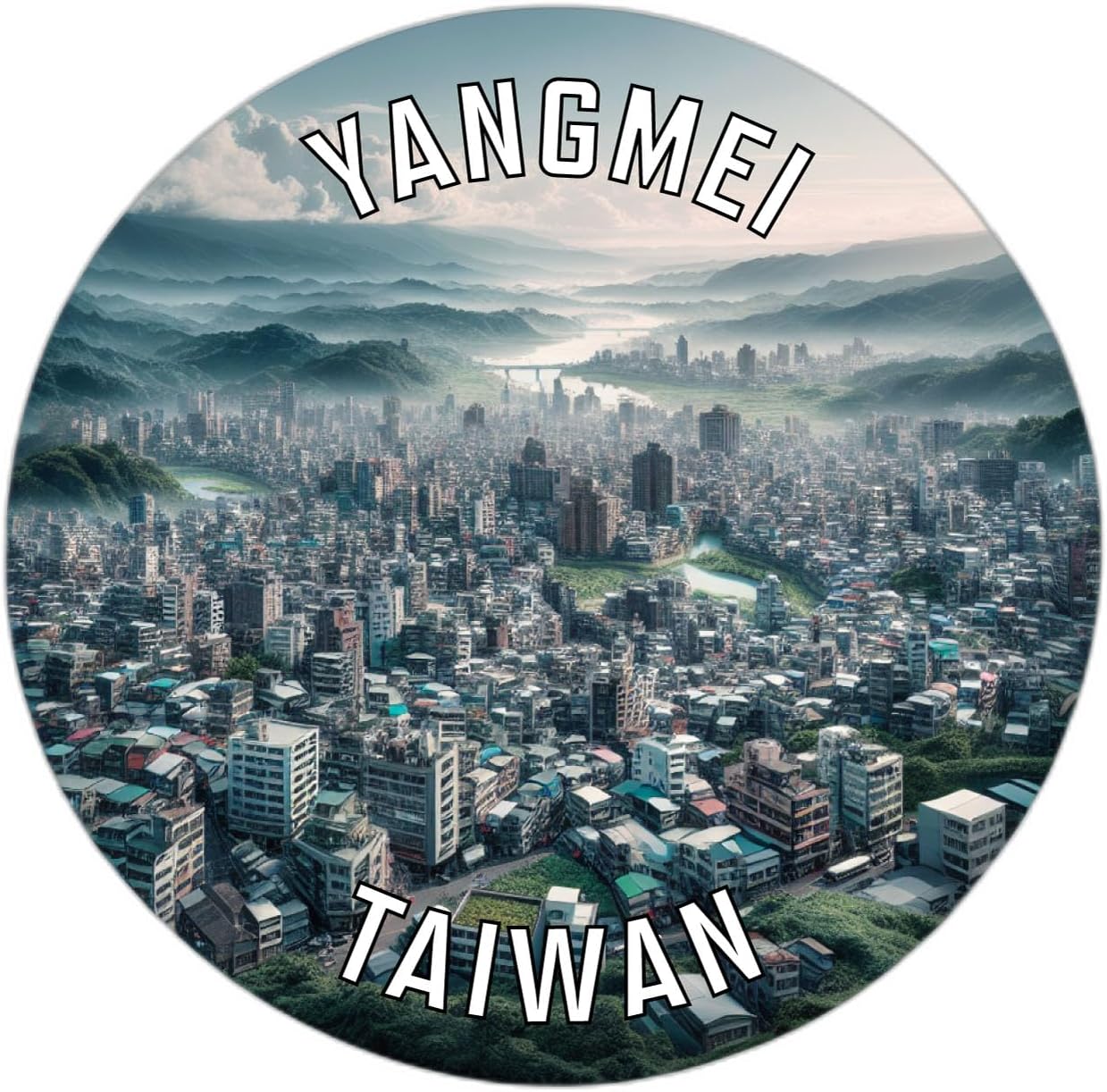Yangmei Taiwan Souvenir Vinyl Decal Sticker 6-Inch