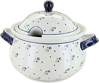 Blue Rose Polish Pottery Country Meadow Soup Tureen
