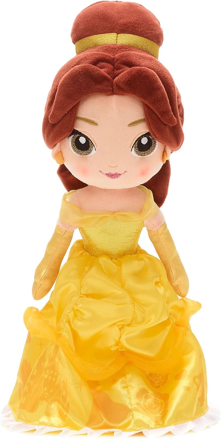 Disney Store Official Belle Soft Toy Doll for Kids, Beauty and the Beast, 36cm/14”, Plush Cuddly Classic Princess Character in Iconic Dress with Classic Hairstyle and Embroidered Details