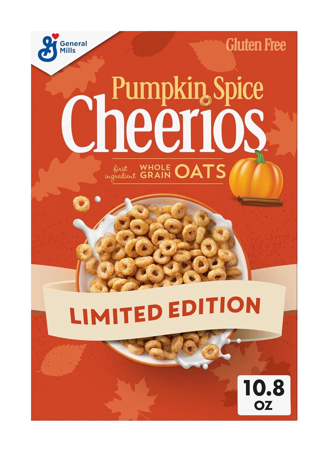 Cheerios Pumpkin Spice Breakfast Cereal, Gluten Free, 10.8 oz