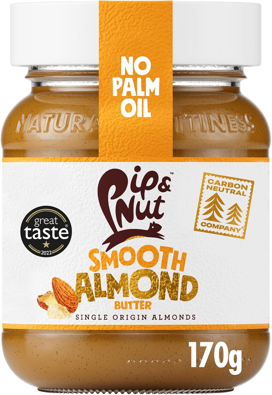 Pip & Nut Smooth Almond Butter, 170g