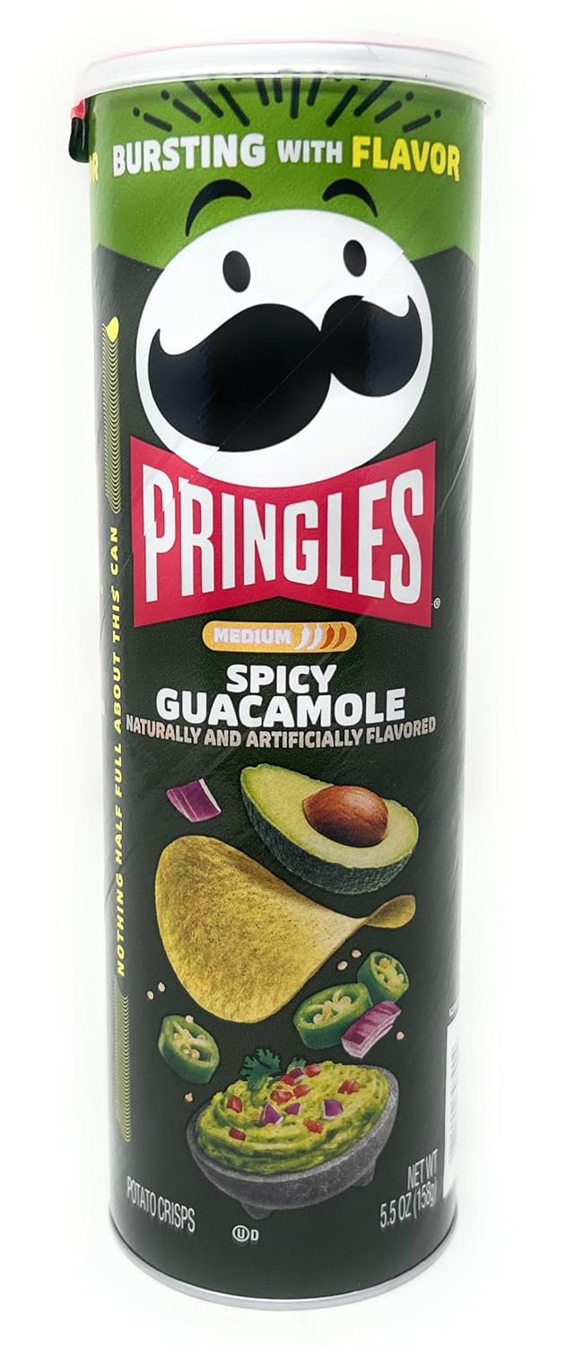 Pringles Spicy Guacamole Flavored Potato Chips 5.5oz - 1 can