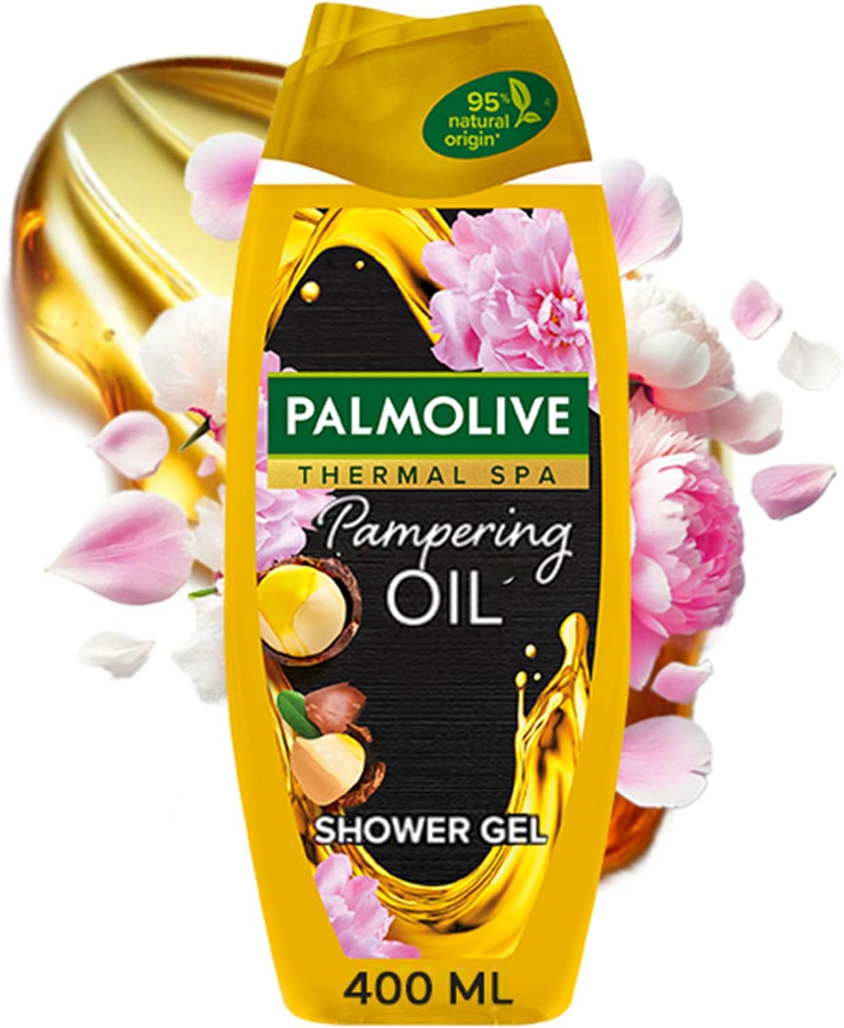 Palmolive Thermal Spa Pampering Oil Shower Gel 400ml - with macadamia oil - 95% natural origin ingredients♦ - 98% biodegradable formula - 100% natural essential oil - 30% recycled plastic bottle