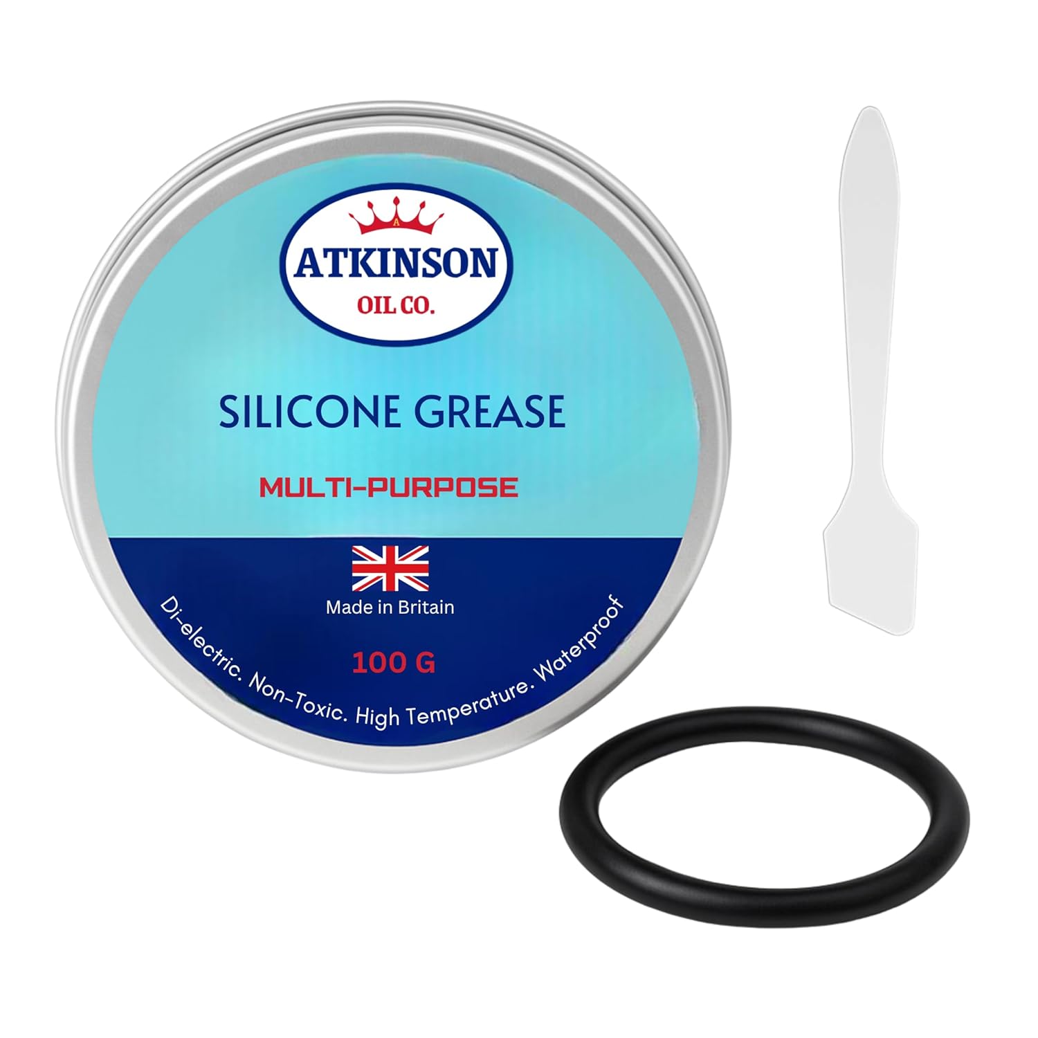 Atkinson Oil Co. Premium Silicone Grease – Waterproof, High-Temperature, Multi-Purpose, Plastic & Rubber Safe, Electrical Insulating Grease 100 g