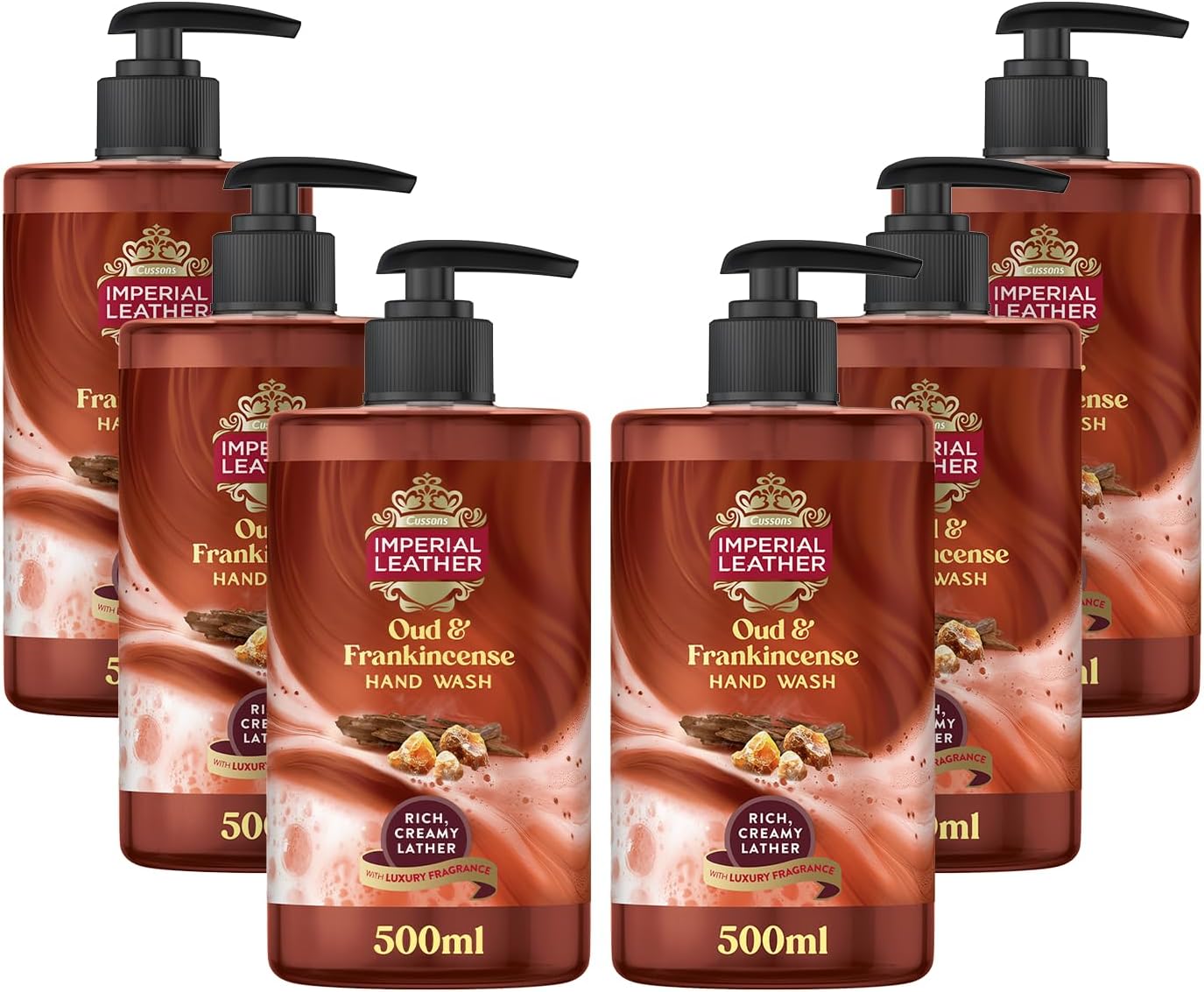 Imperial Leather Oud & Frankincense Liquid Hand Wash Soap 6 x 500ml