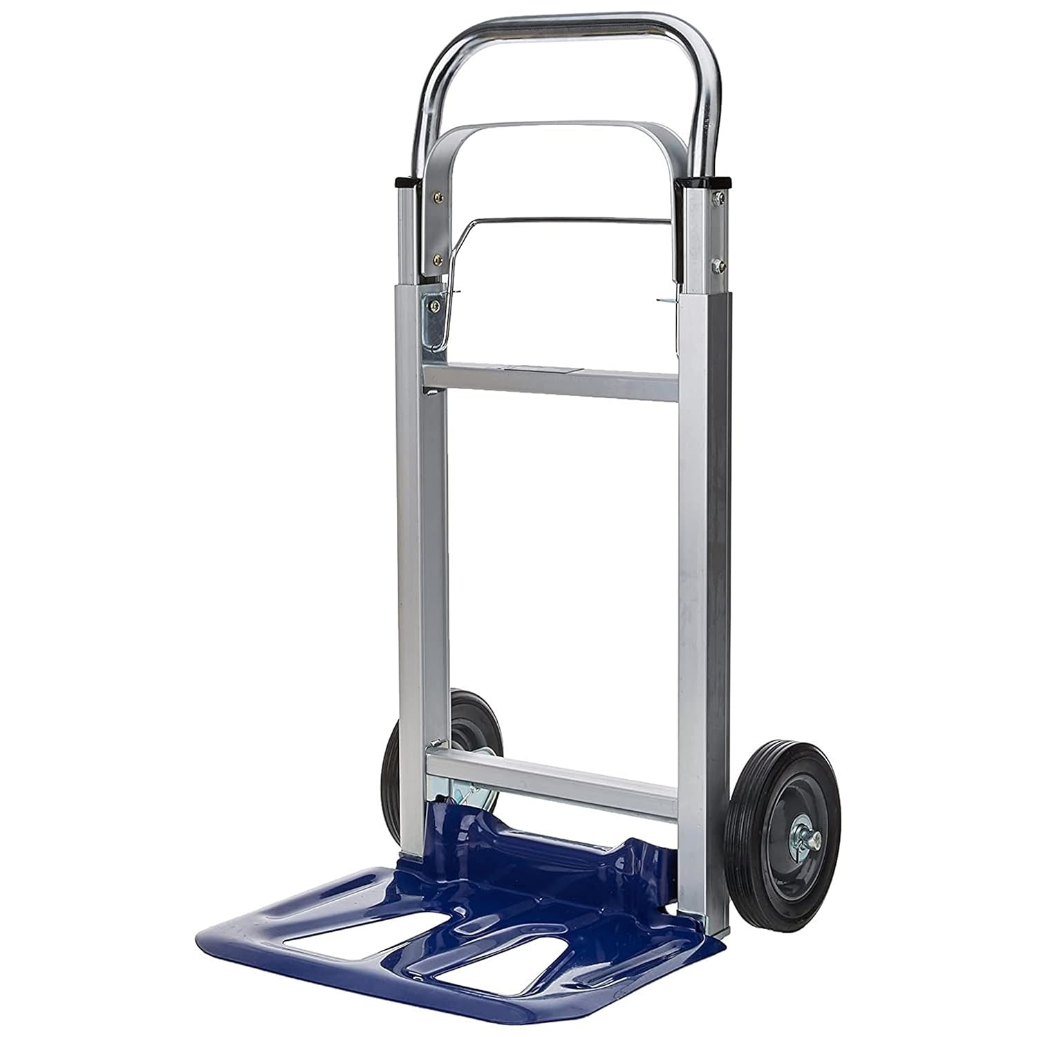 Einhell BT-HT 90 Folding Sack Truck - 90 kg Capacity Aluminium Framed Folding Trolley On Wheels - Folding Hand Truck With Extendable Handle, Multicolor