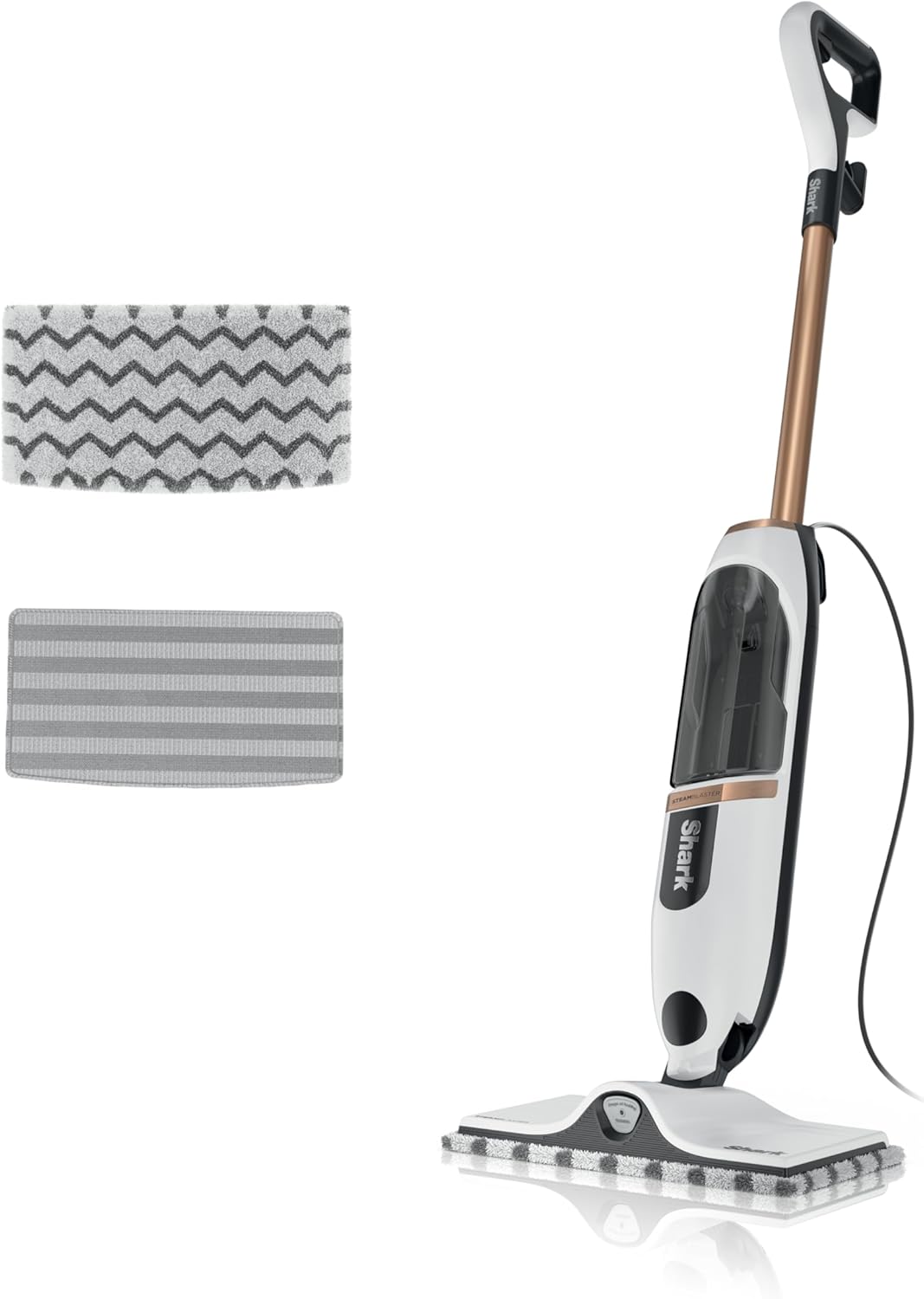 Shark SteamSpot Steam Mop with Steam Blaster Technology, 3 Steam Modes, 2 Washable Pads, XL Removable Water Tank, Lightweight, Steam Cleaner for sealed Hard Floors, Hardwood, Tile, Laminate, S2001