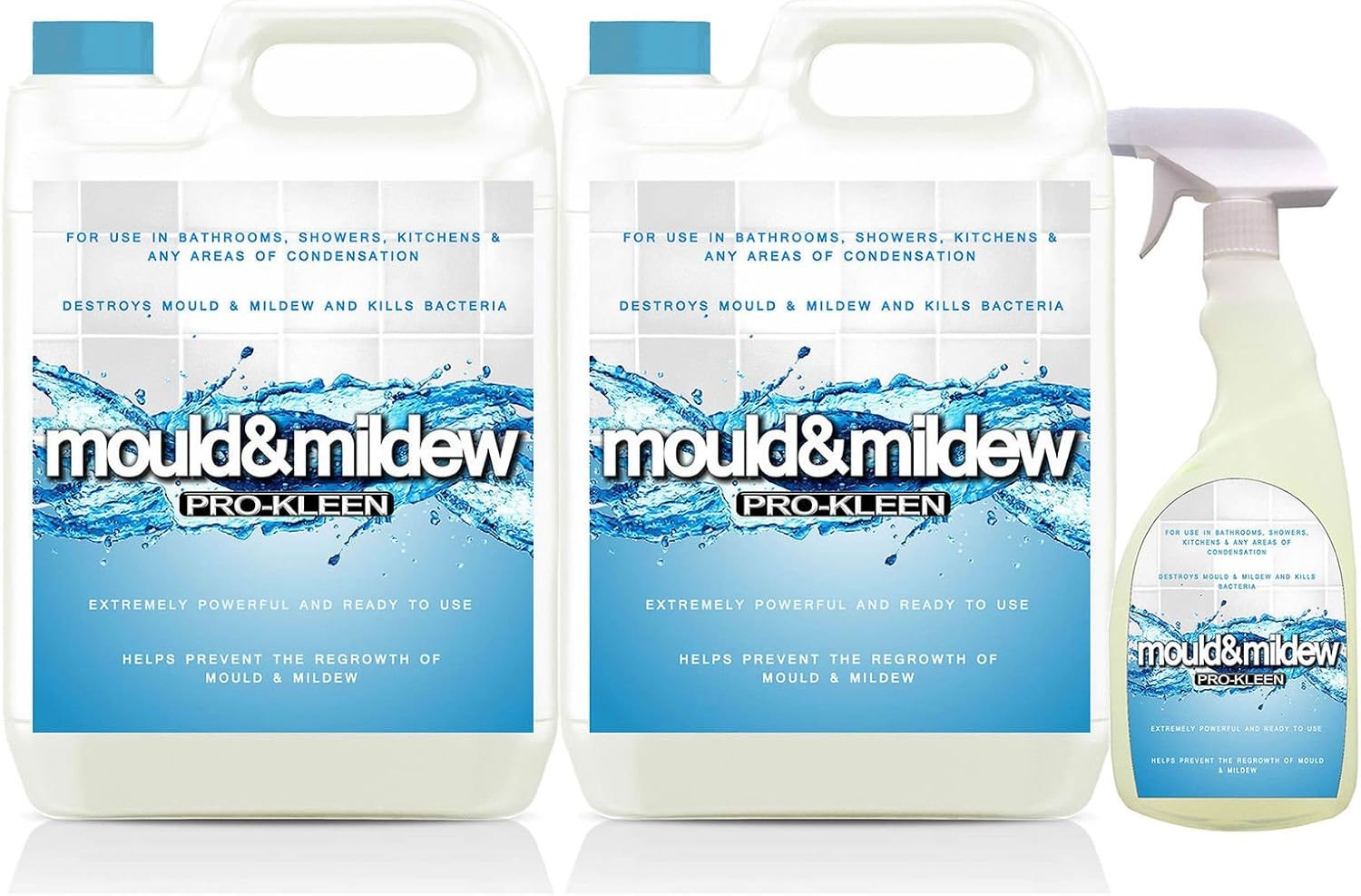 10L + 750ml of Pro-Kleen Mould & Mildew Remover, Killer & Cleaner - Super Concentrate Spray