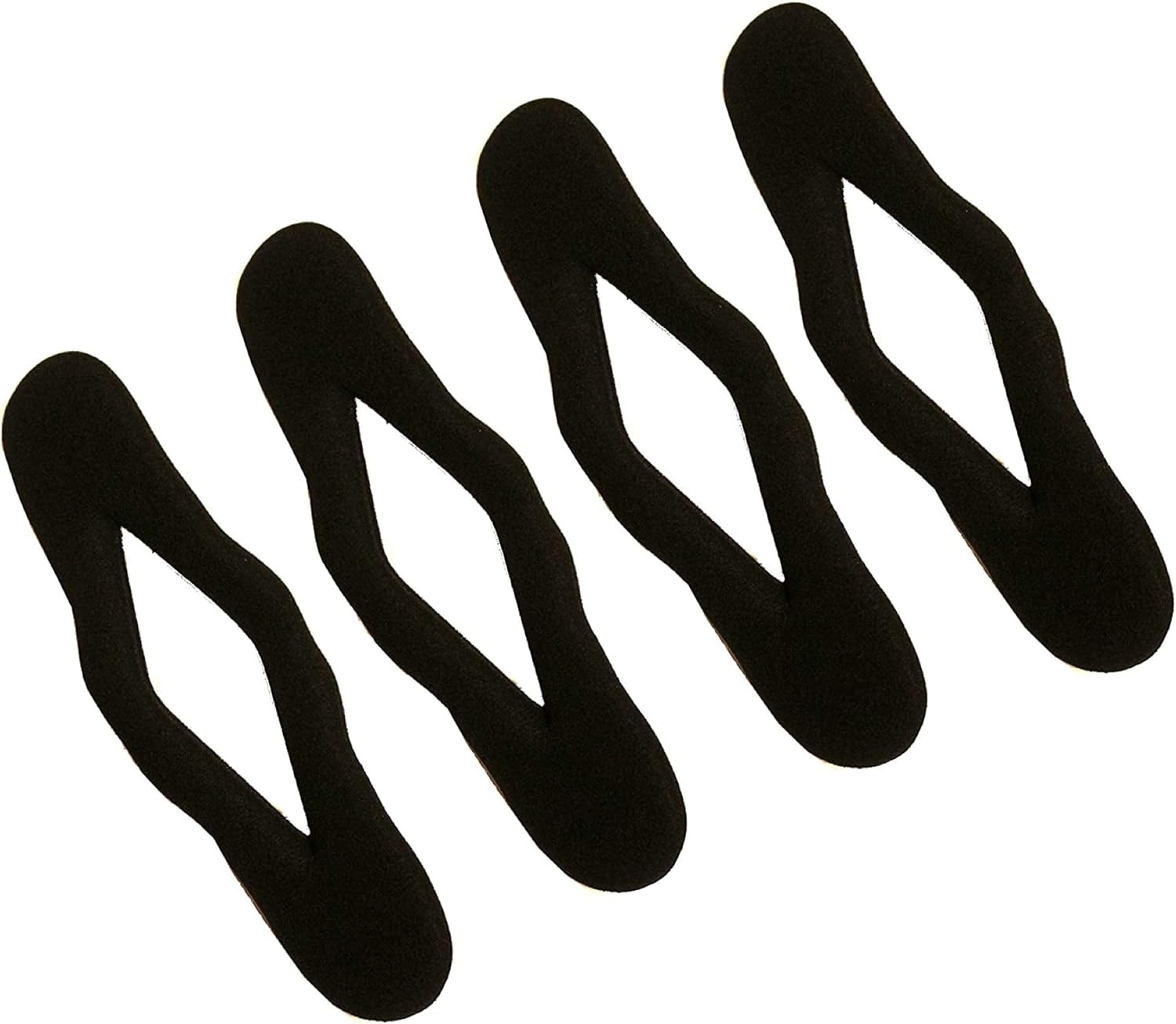 Hair Bun Maker Tool Kit Accessories,4 Pack Magic Bun Wraps Hair Styling Donut Twisters Roll Clip Holder For Women Ladies Girls Black (Small)