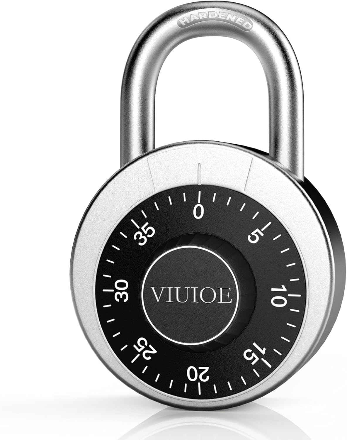 Dial Combination Lock - Padlock for Gym and School - 1 Pack, Black