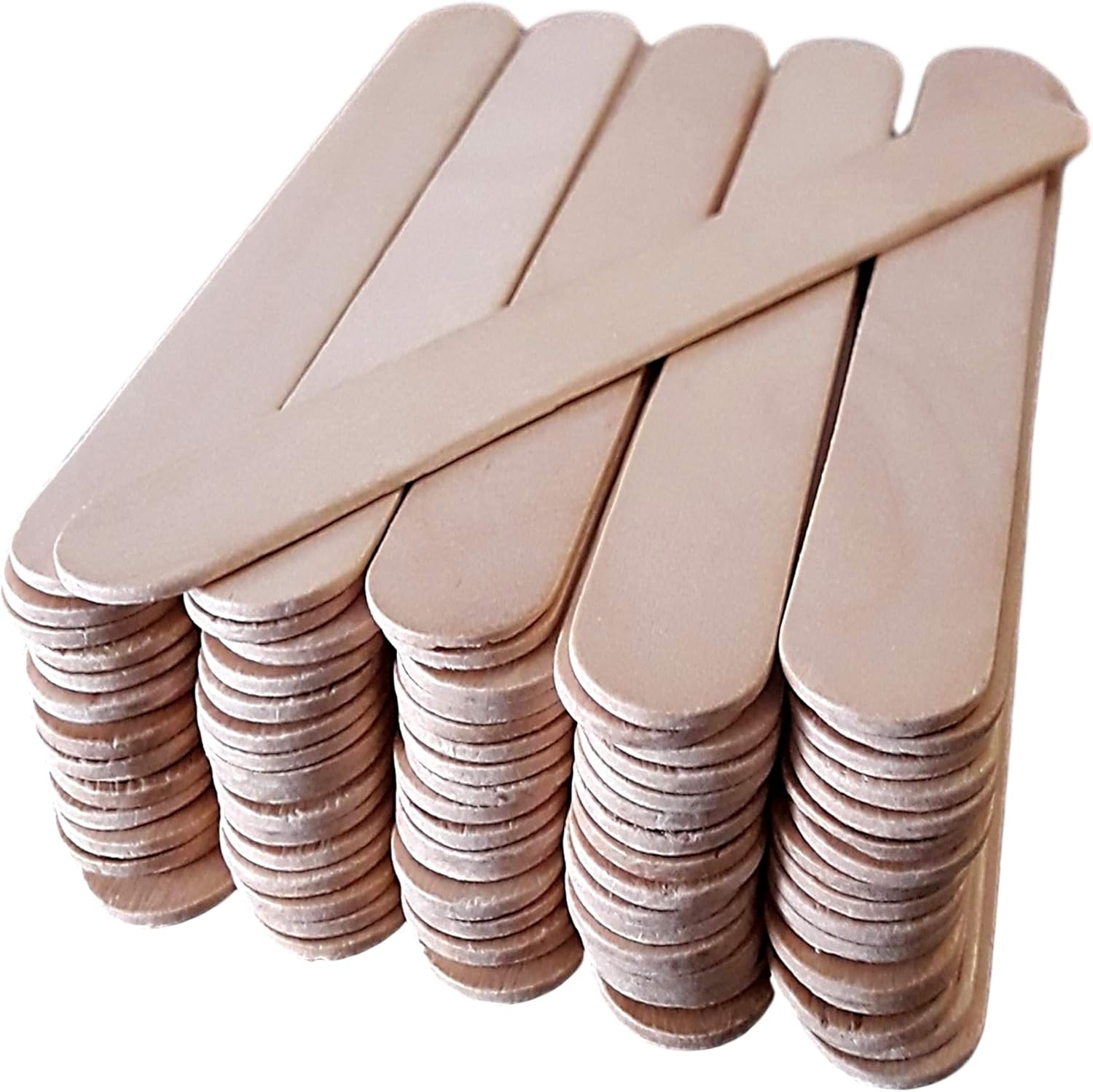 50 Wooden Lollipop Sticks Jumbo Natural Craft 150mm X 19mm - Lolly Plant Labels - Wood Craft - Garden - Structures Smooth Premium Quality Wide Large Stick