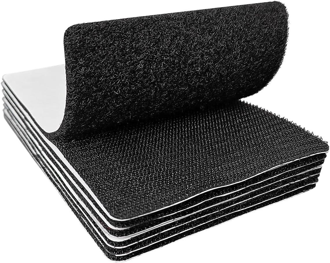 4x6 inch Hook and Loop Strips with Adhesive, Nylon Heavy Duty Hook and Loop Tape, Excellent Grip, Non-Adhesive, Interlocking Tape,for Sewing, Crafting,DIY,Wall Adhesive Strips - 6 Sets
