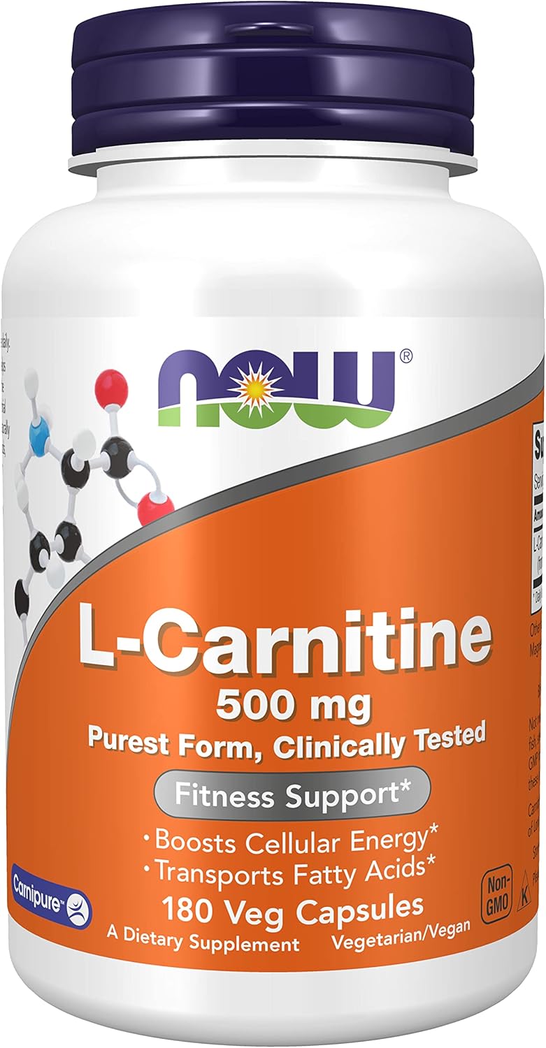 Now Foods L-Carnitine 500 mg 180 Capsules