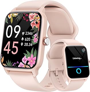 Fitpolo Smart Watches for Women Android & iPhone, Alexa Built-in [1.8" HD Screen] IP68 Waterproof Fitness Watch with Bluetooth Call (Answer/Make), Heart Rate/Sleep/SpO2 Monitor, 105+ Sports Tracker