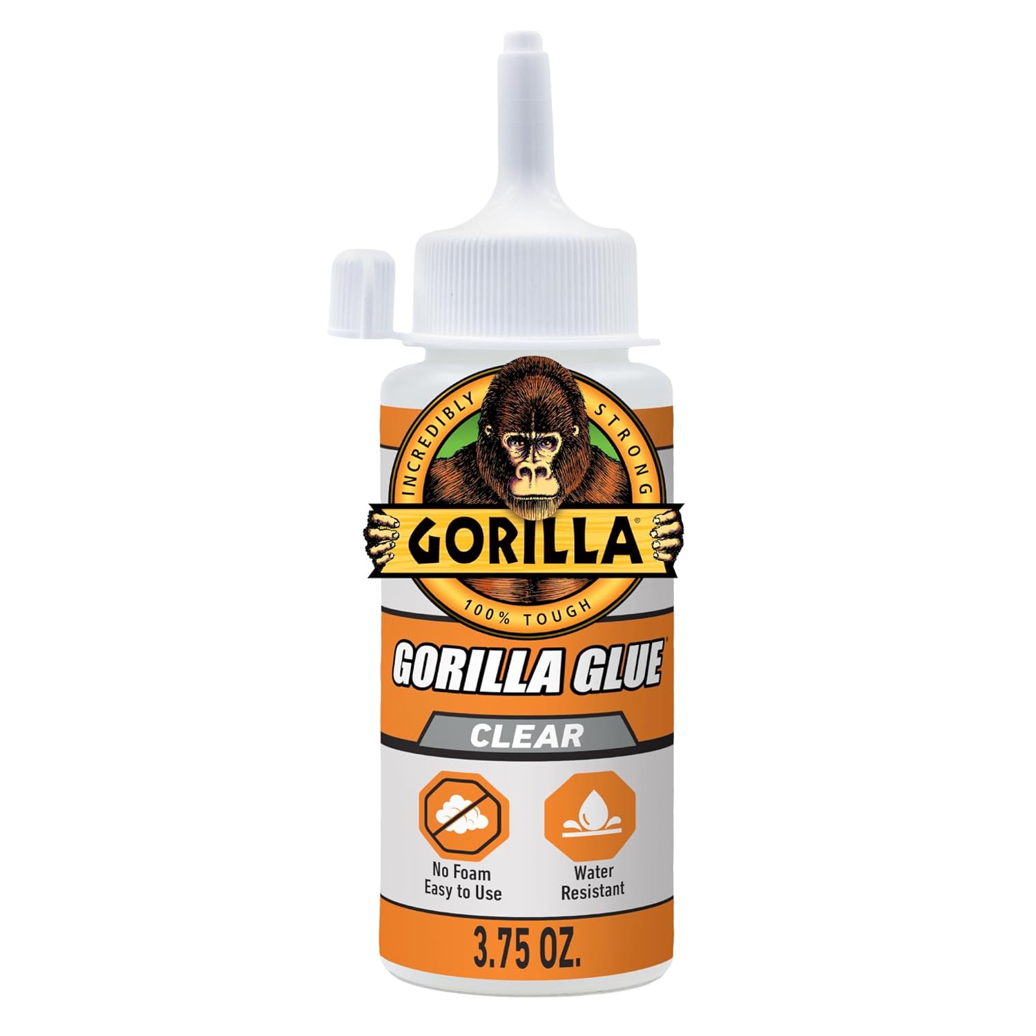 Gorilla Clear Glue, 3.75 Ounce Bottle (Pack of 1) - Crystal Clear, All Purpose, and Water Resistant