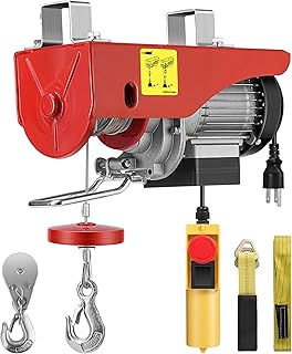 VIVOHOME Electric Hoist, 110V 440 Lbs Winch with Remote Control, Zinc-Plated Steel Wire Hoist for Garage, Warehouses, Factories 38ft Lifting Height with Emergency Stop Switch ETL Listed
