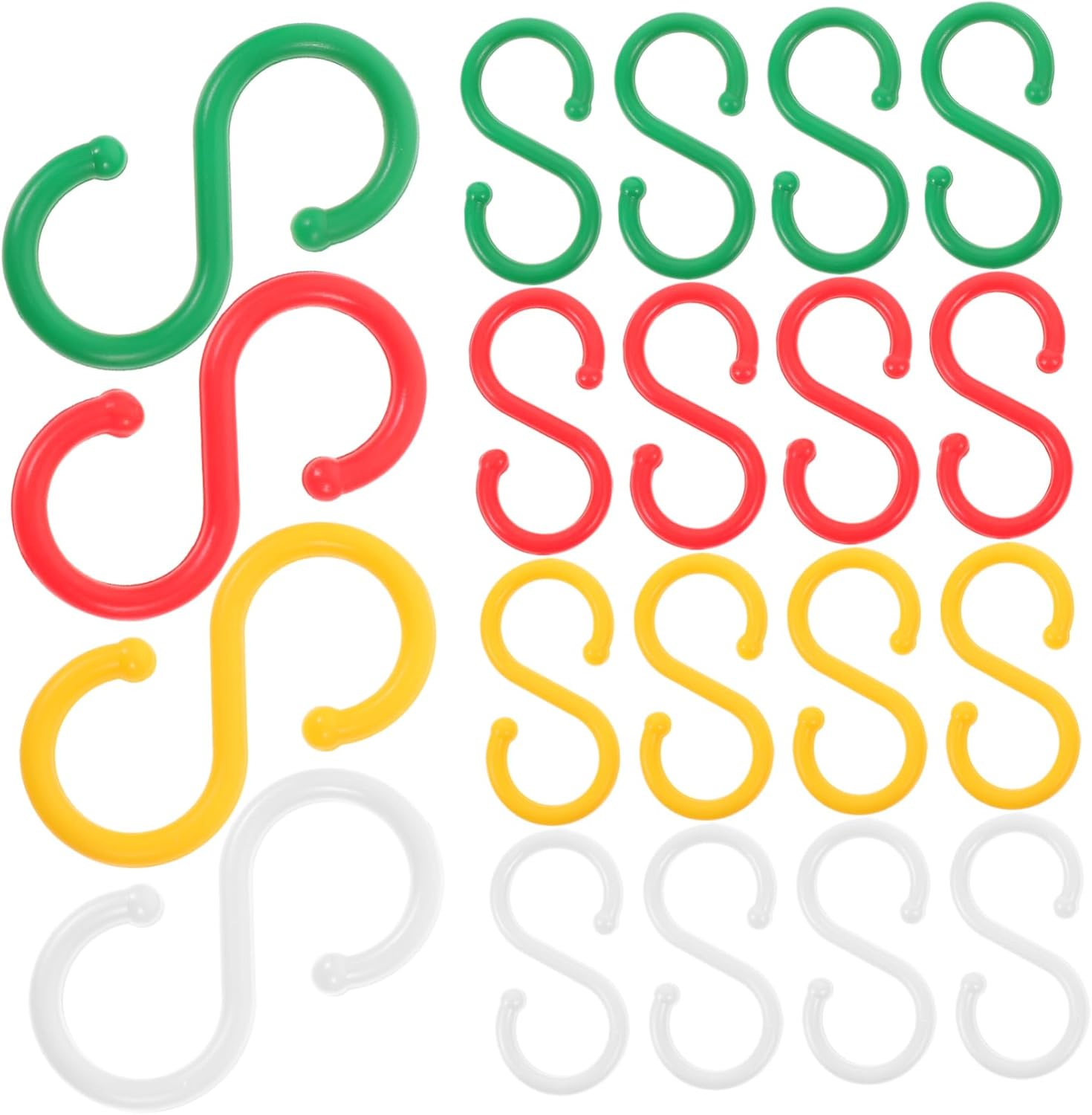 GALPADA 100Pcs Plastic Hooks for Hanging Display Hooks for Snacks and String Lights Easy Installation Secure Support Multipurpose Hangers for Supermarket Shelves