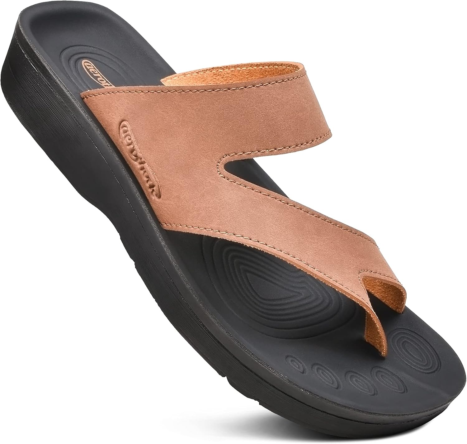 AEROTHOTIC Split Toe Women’s Arch Support Comfortable Orthotic Non- Slip Casual Summer Slide Sandals