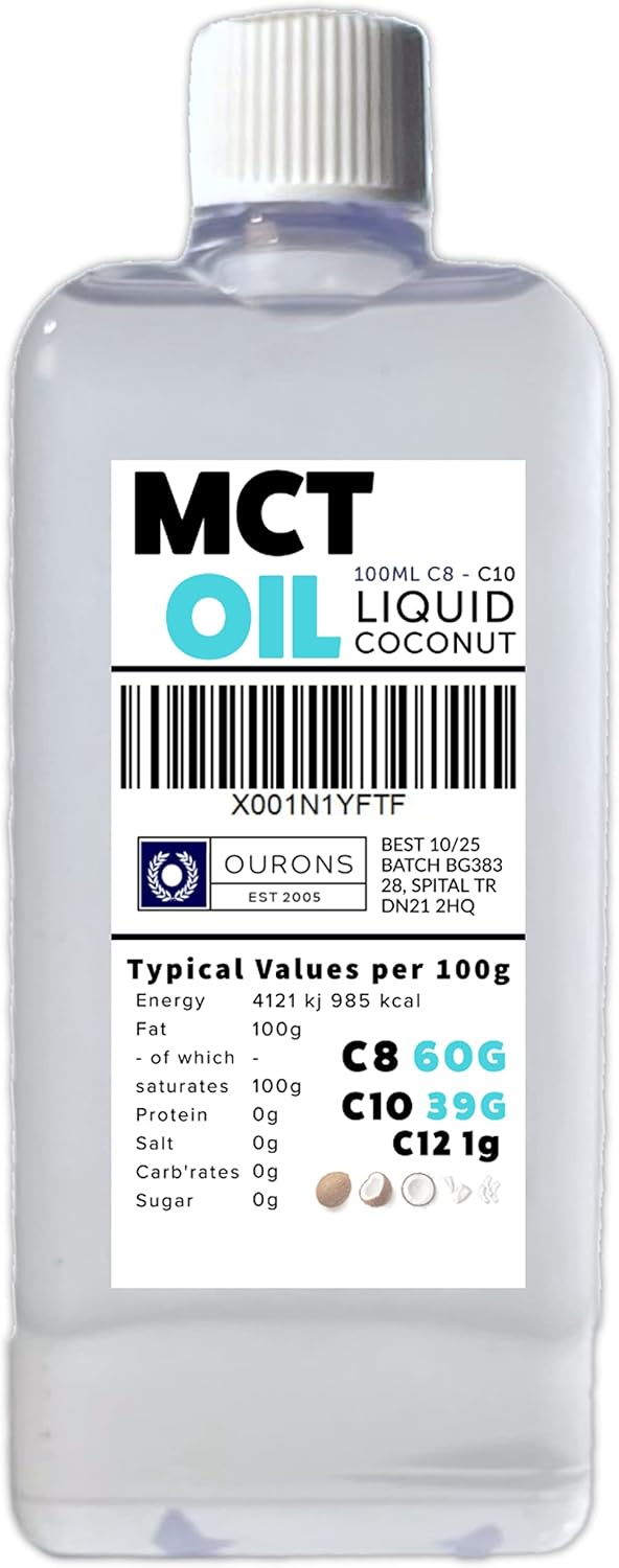 MCT Oil 100ml Liquid Fractionated Coconut Oil