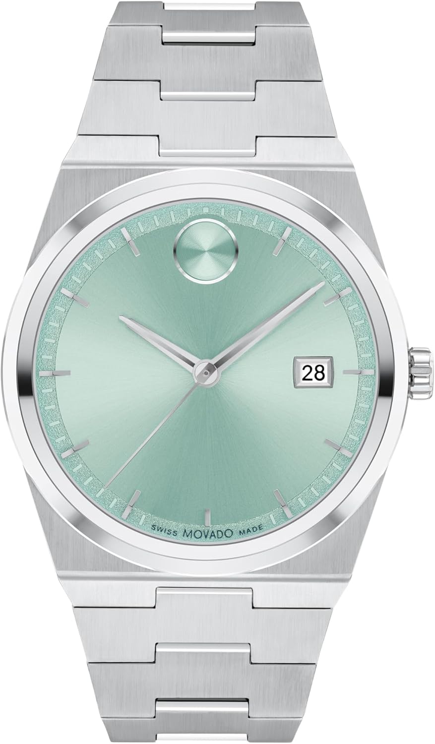Movado Bold Quest Men's Sport Watch - Swiss Quartz Movement, Stainless Steel Link Bracelet - 5 ATM Water Resistance - Luxury Fashion Timepiece for Him - 40mm