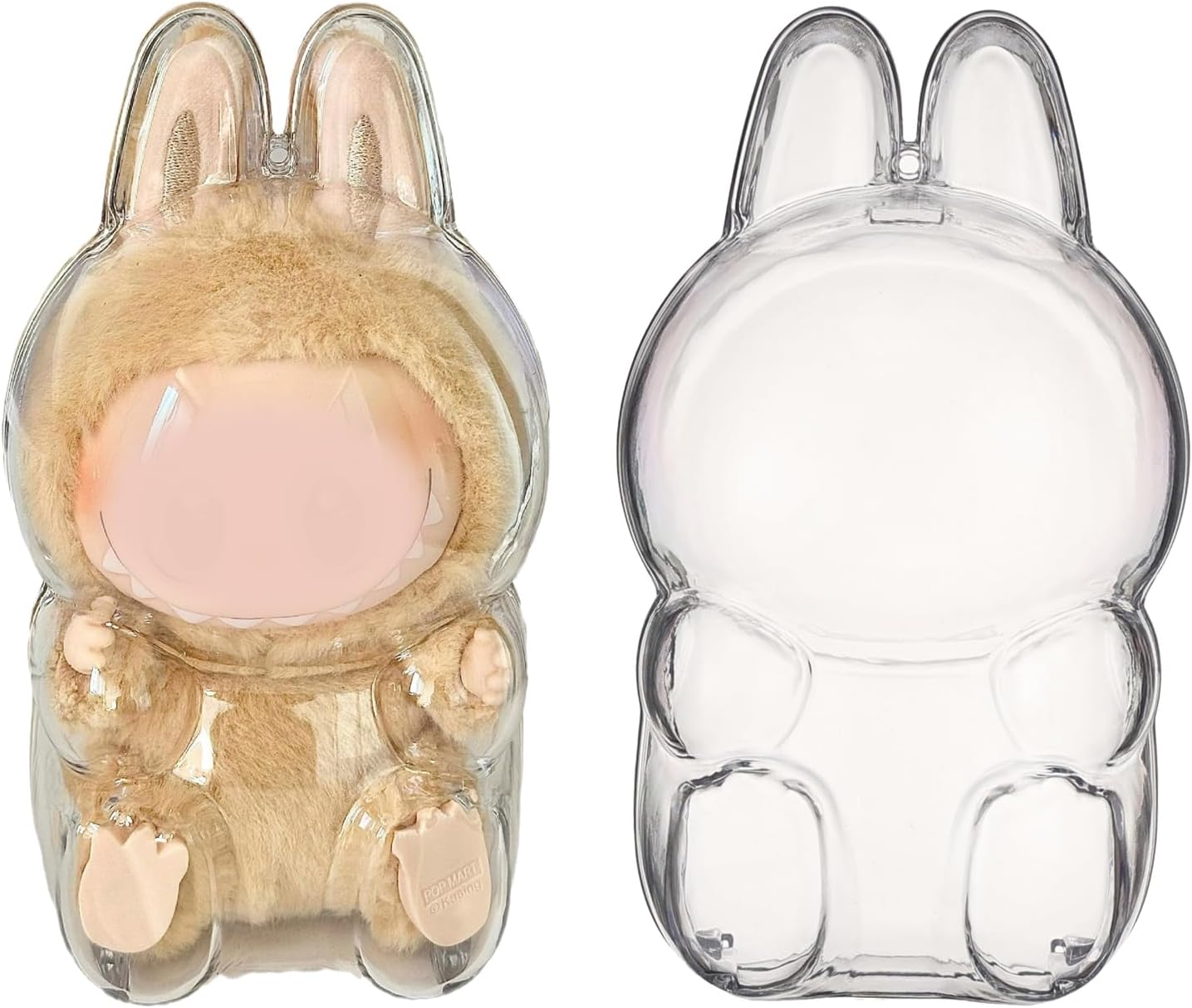 Clear Bag Keychain For 15cm Plush Doll,Hanging Display Case,Protective Case,Plastic PVC Storage Box (V2)