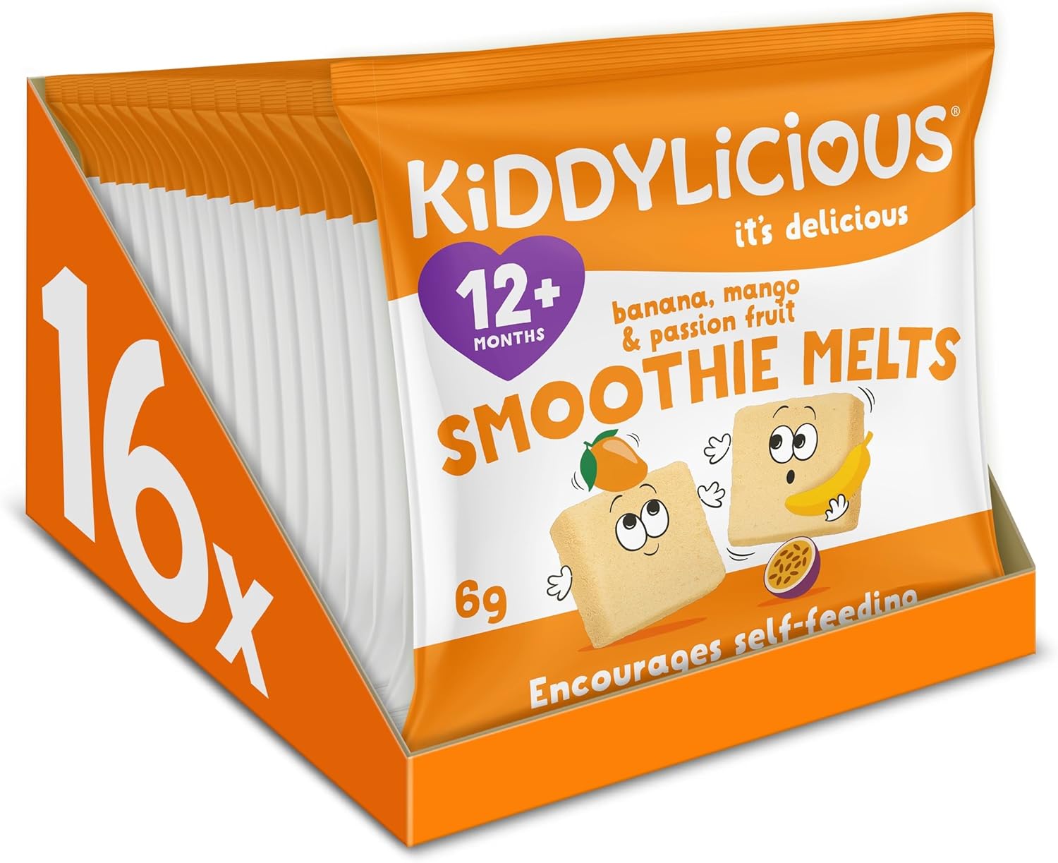 Kiddylicious Mango/ Banana and Passion Fruit Smoothie Melts, 16 Count (Pack of 1)