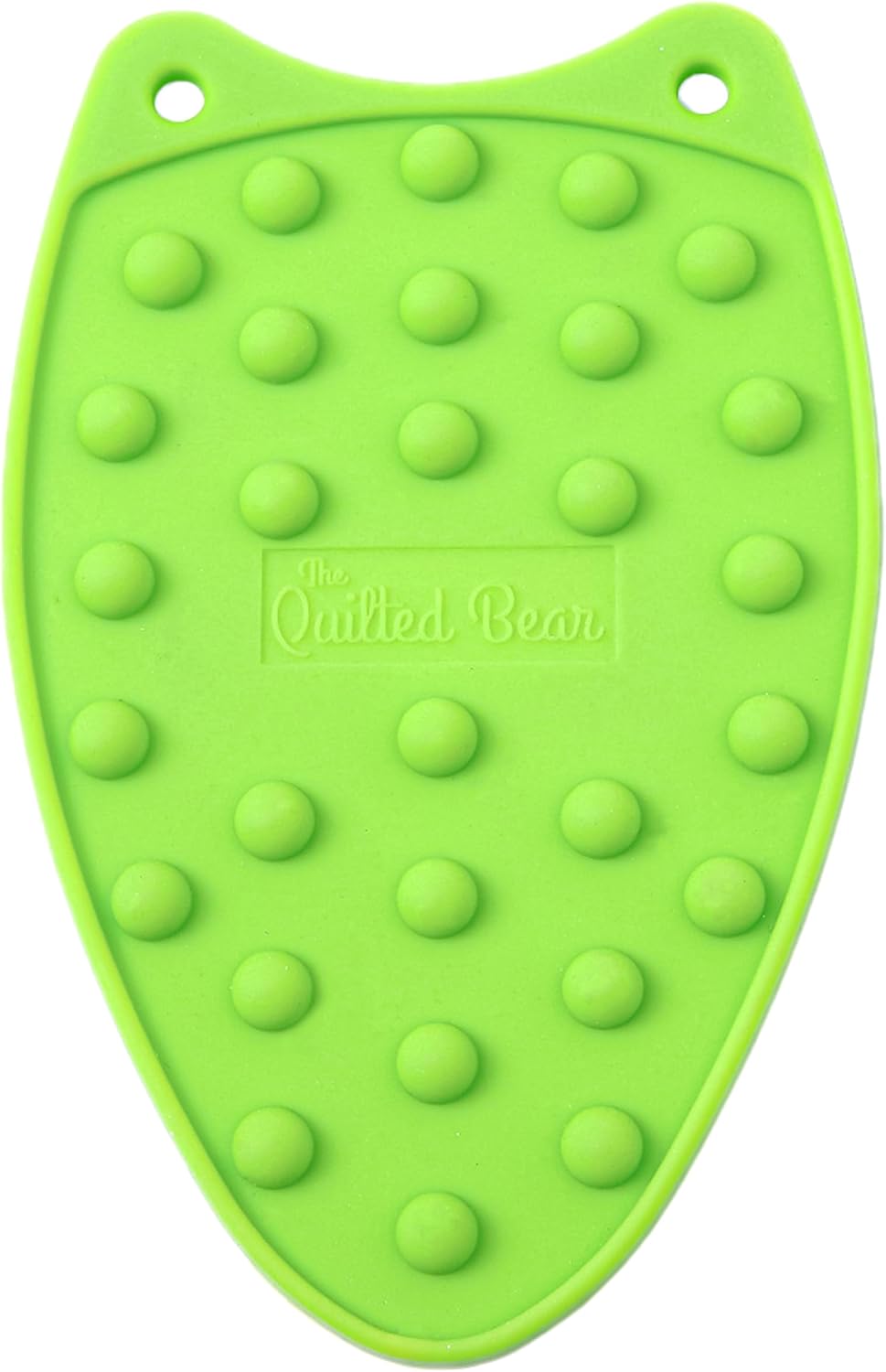 The Quilted Bear Mini Iron Rest - Mini Silicone Heat Resistant Iron Pad for General Crafts, Portable Ironing Stand for Travel and Quilting Use (Lime Green)