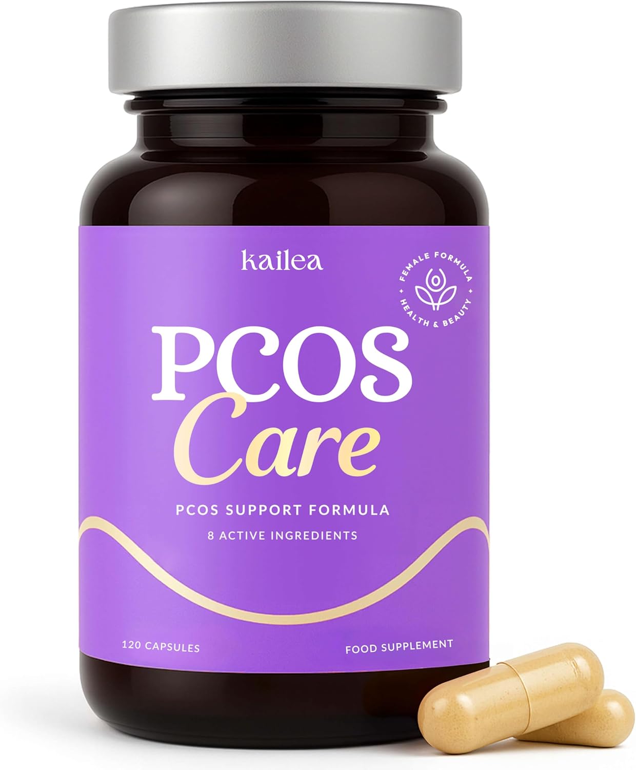 8-in-1 PCOS Supplement for Women - Myo-Inositol 2000mg, NAC, Maca Root, Cinnamon, Chromium, Folate, Zinc & Vitamin D3 | Hormone Balance, Fertility, Ovarian Health & Weight Management Support