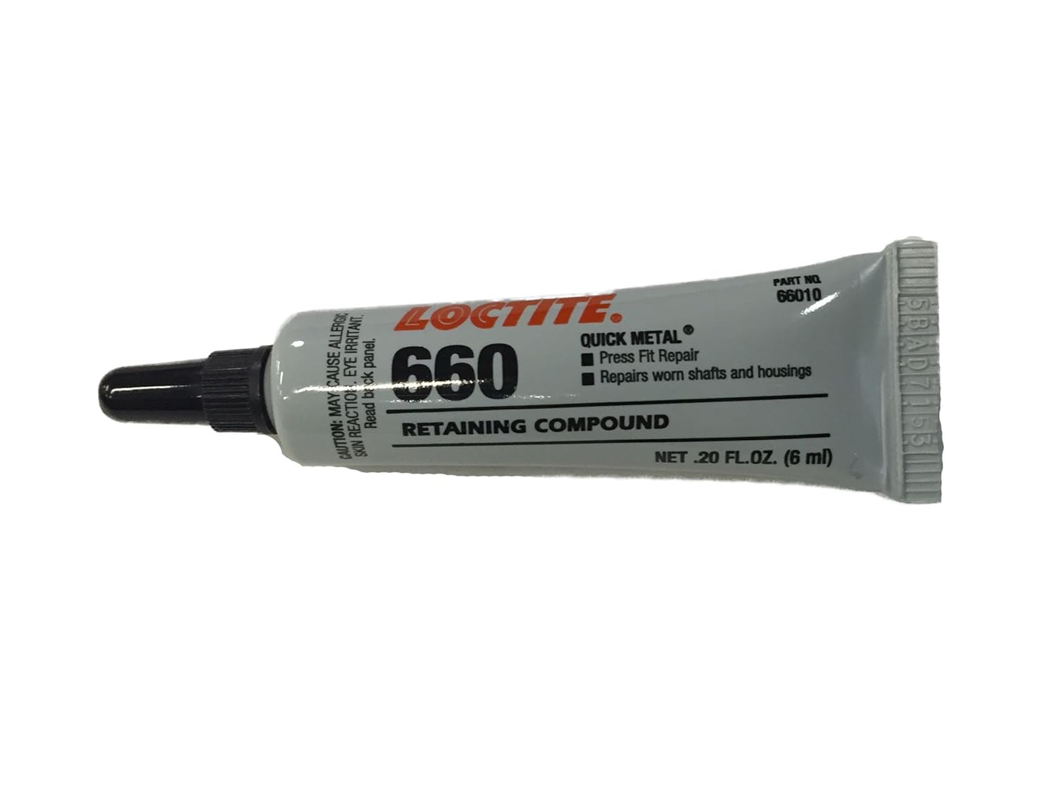 66010 Loctite Retaining Compound, QuickMetal(R), 6mLTube, Silver