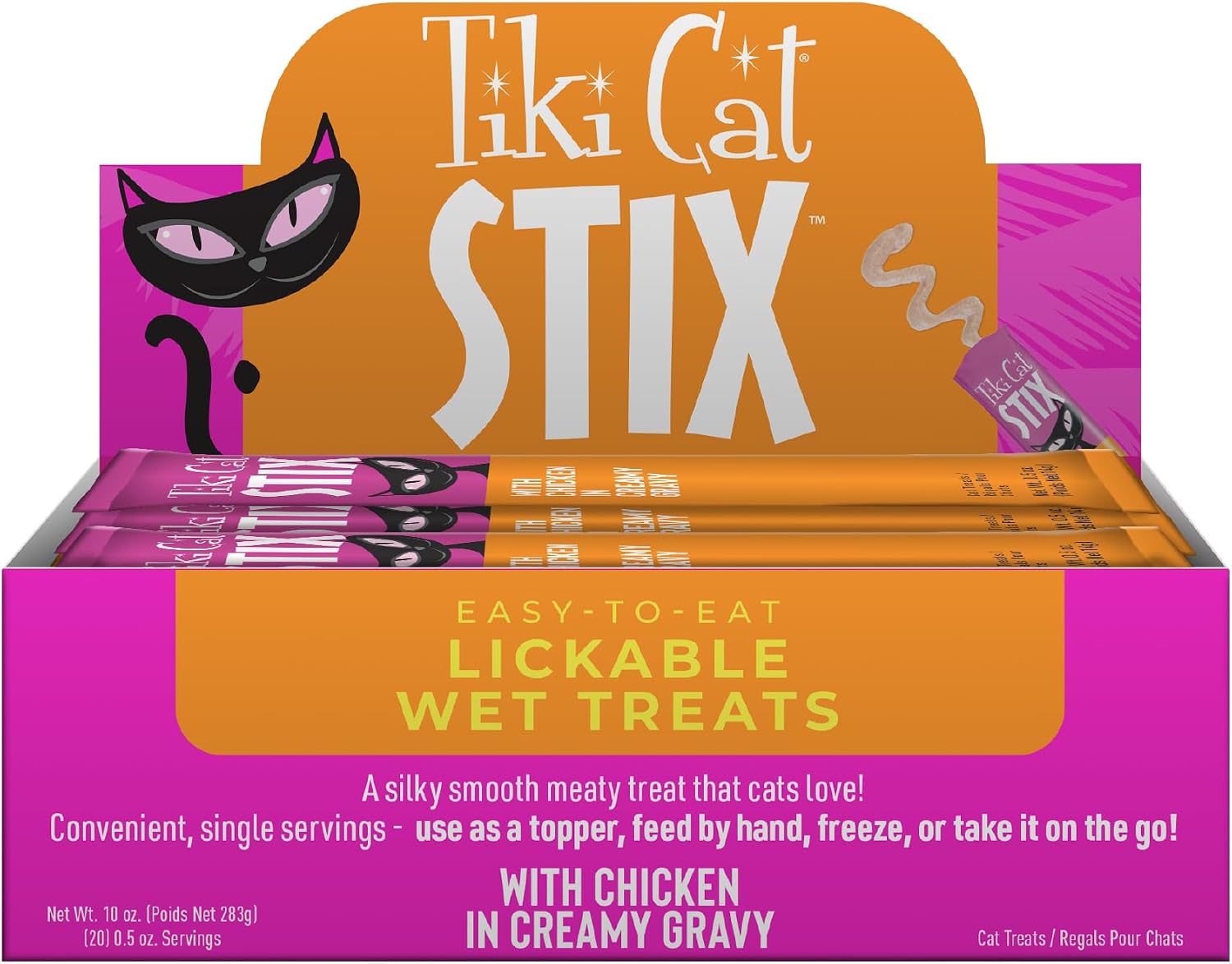 Tiki Cat Stix Wet Cat Treats, Chicken, 10 oz Box (20 Count)