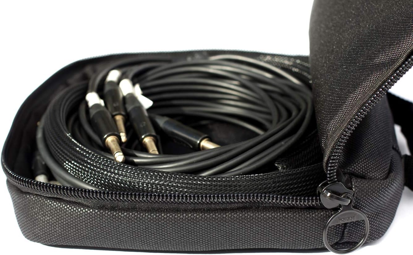 Basal Cable Bag For Organization & Protection of Musician's Instrument Leads, Patch Cables, Power Cables, USB, MIDI