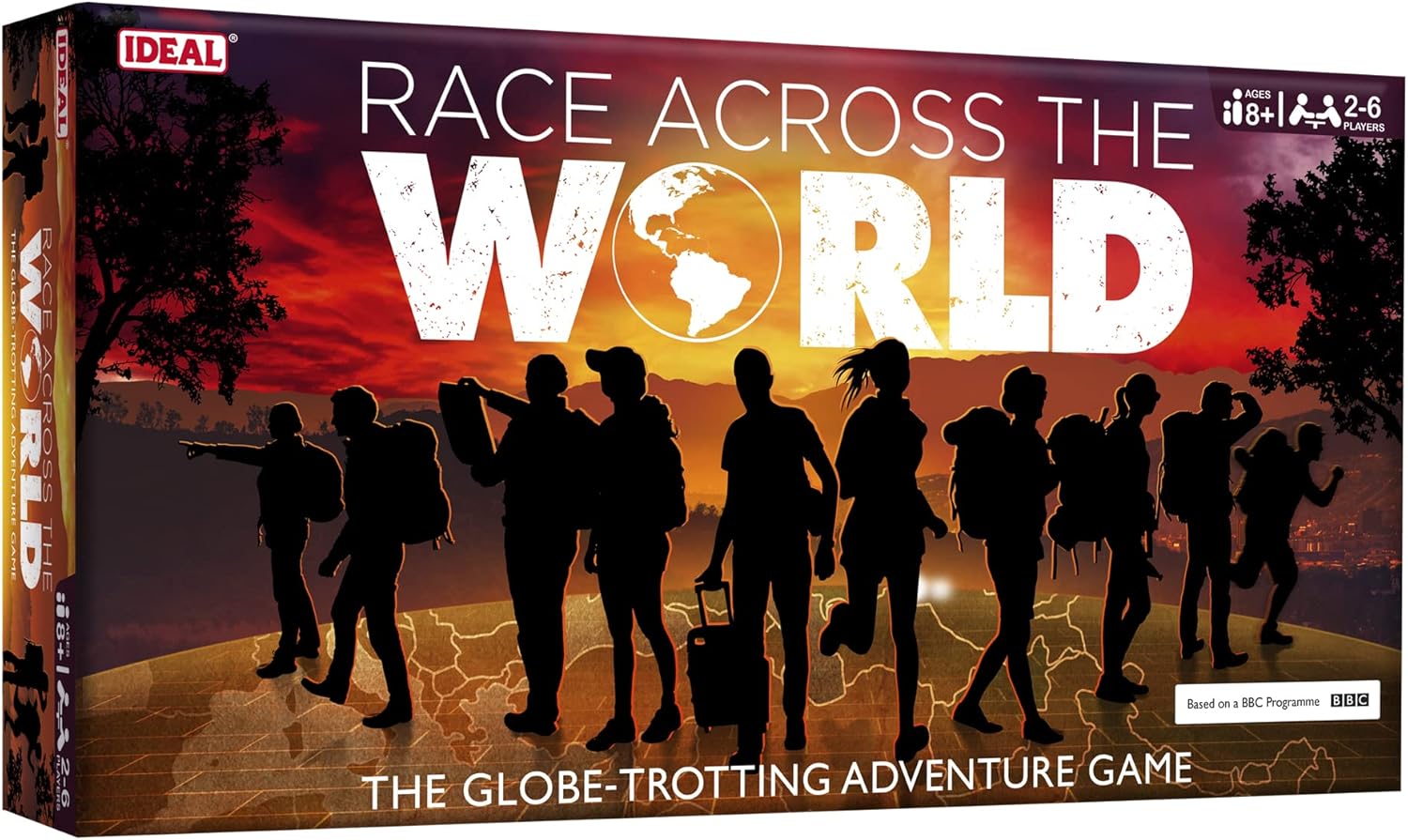 IDEAL | Race Across the World: The globe-trotting adventure game! | Family TV Show Game| For 2-6 Players | Ages 8+