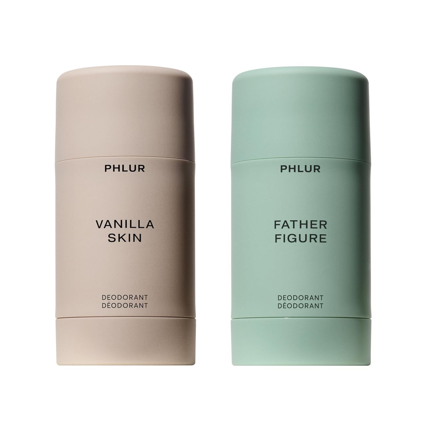 PHLUR Father Figure & Vanilla Skin Natural Deodorant - 48 Hour Odor Protection Baking Soda Free & Aluminum Free Deodorant - Salicylic Acid, Arrowroot Powder & Tamanu Oil - No Residue or Irritation