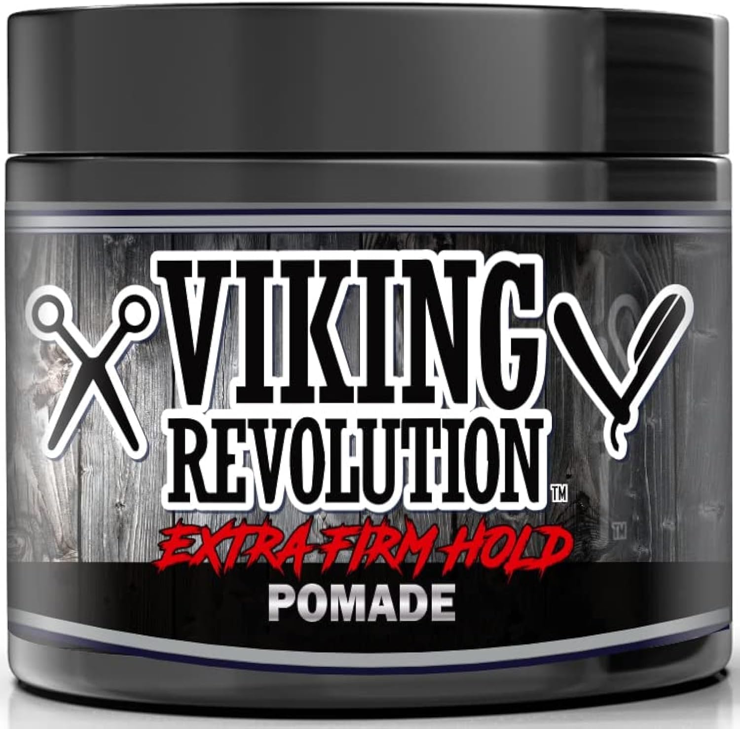 Viking Revolution - Extreme Hold Pomade for Men – Style & Finish Hair Wax - Extra Firm, Strong Hold & High Shine Hair Pomade - Water Based - Easy to Wash Out - 118 ml