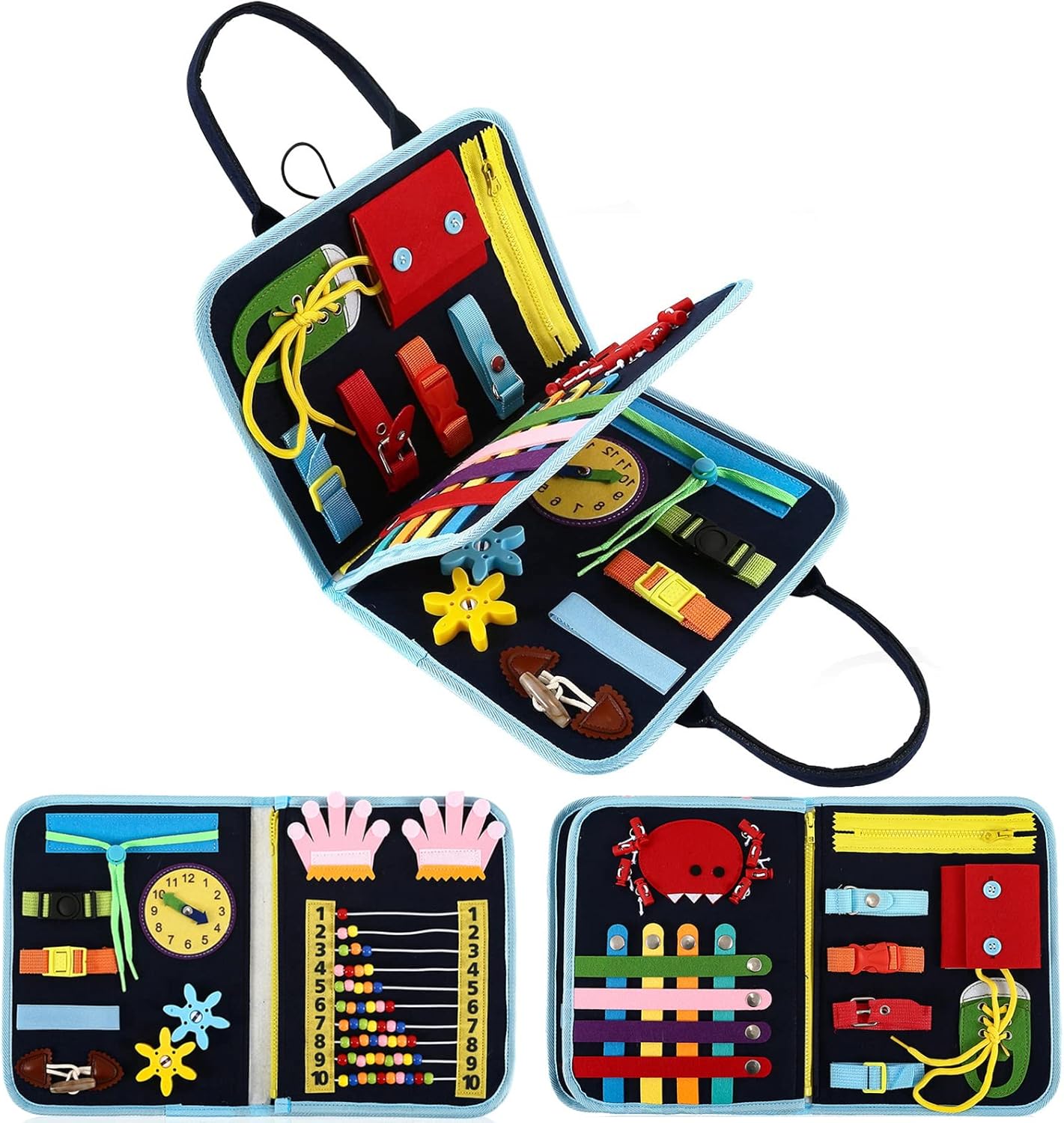 Fidget Blanket for Adults with Dementia,Dementia Activities for Seniors,Alzheimers Dementia Products for Elderly,Toddler Busy Board ,Fidget Toys,Autism Sensory Toys for Autistic Children.