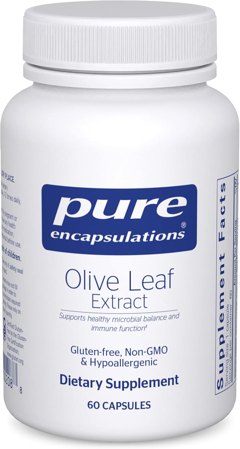 Pure Encapsulations Olive Leaf Extract | Hypoallergenic Supplement Supports Immune System and Healthy Intestinal Environment | 60 Capsules