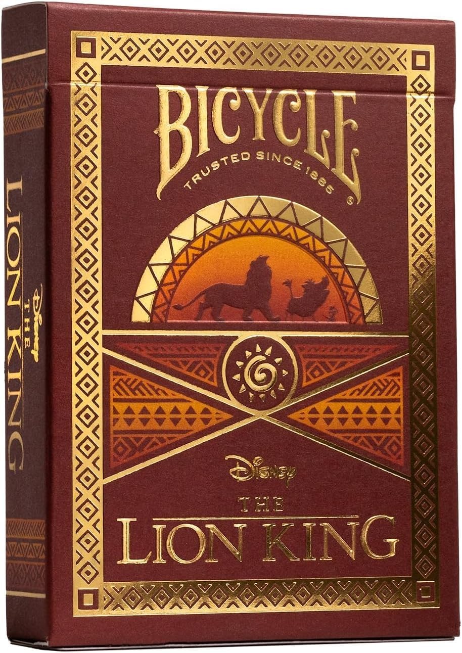 Bicycle Disney Lion King Playing Cards - 1 Deck, Air Cushion Finish, Professional, Superb Handling & Durability, Great Gift For Card Collectors, Yellow