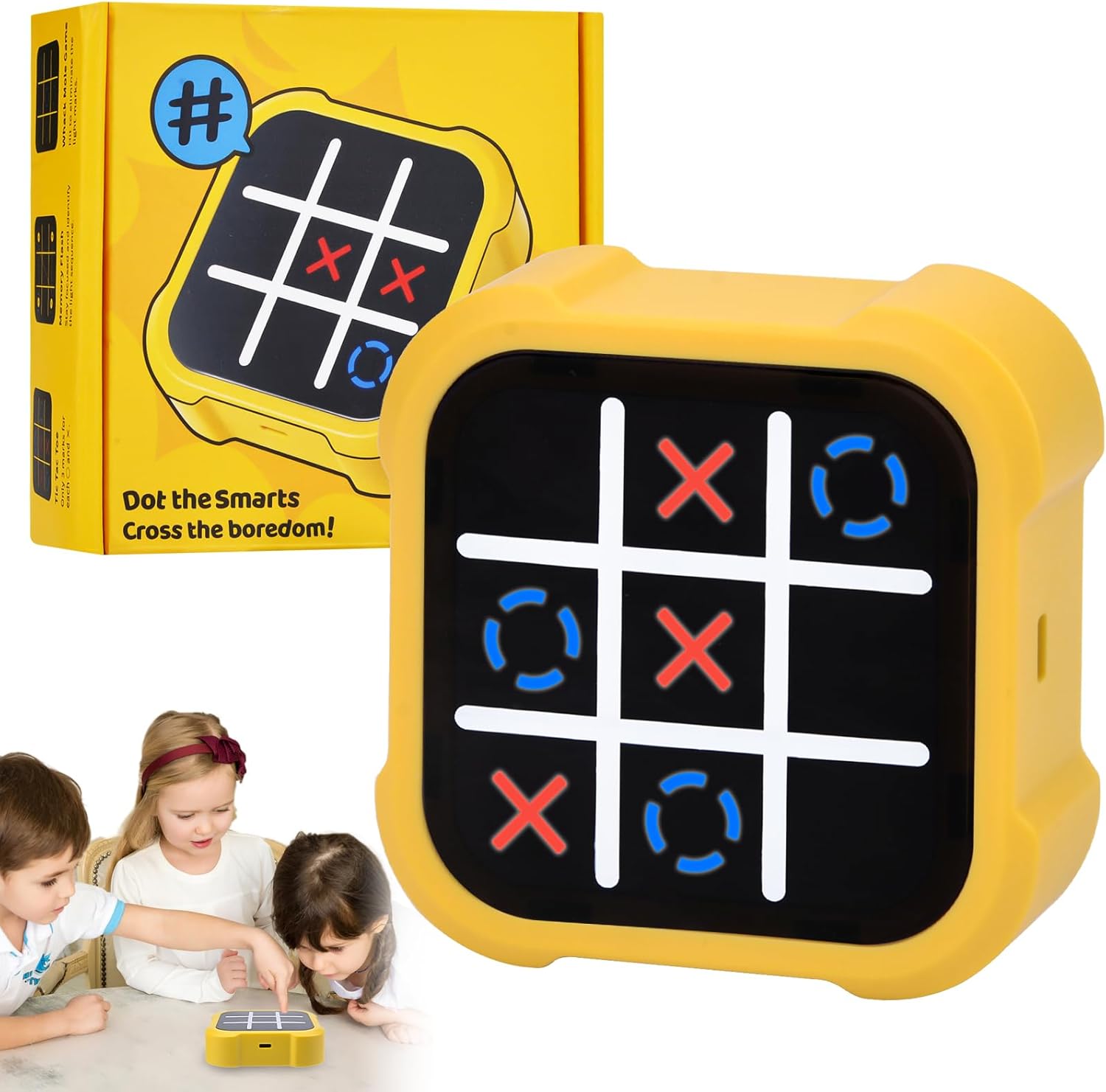 Tic Tac Toe Bolt Game, Electronic Tic-Tac Toe Game, Noughts And Crosses Games, Xo Chess Classic Board Games, 3-In-1 Handheld Puzzle Gam-e Console, Portable Travel Game-s Fidgets Toy For Kids Adults