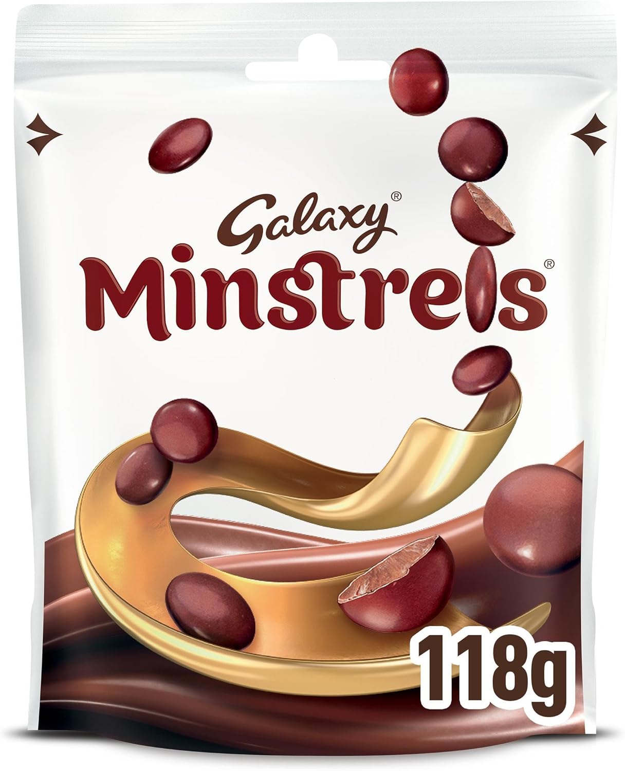 Galaxy Minstrels Milk Chocolate Bag, 118g, Ideal for Chocolate Gift, Snacks or Hamper