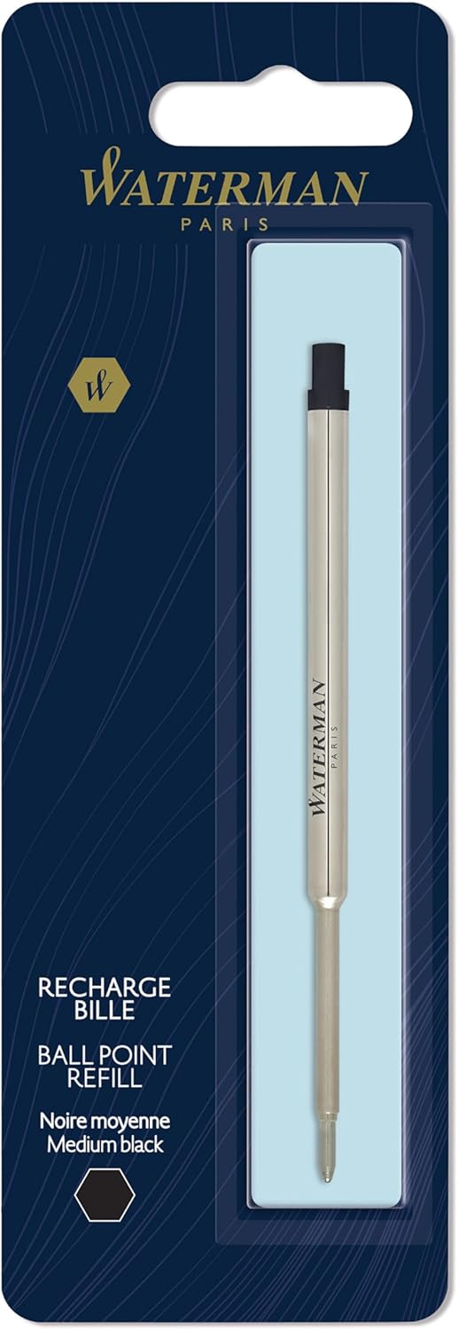 Waterman Ballpoint Pen Refill | Medium Point | Black Ink | 1 Count